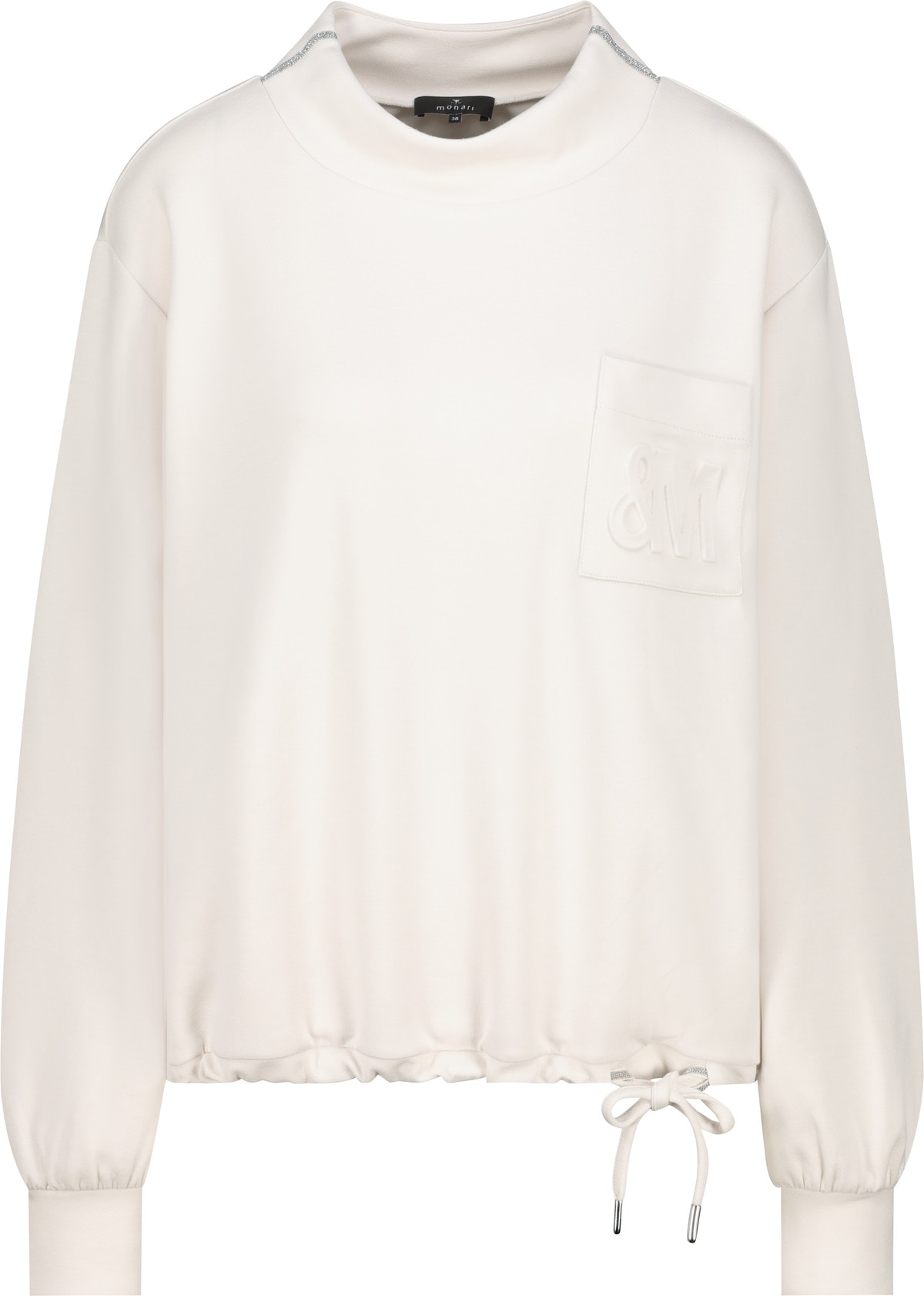 Monari Sweatshirt »Sweatshirt Basic Schmuckdetail«, Regular fit mit Stehkragen
