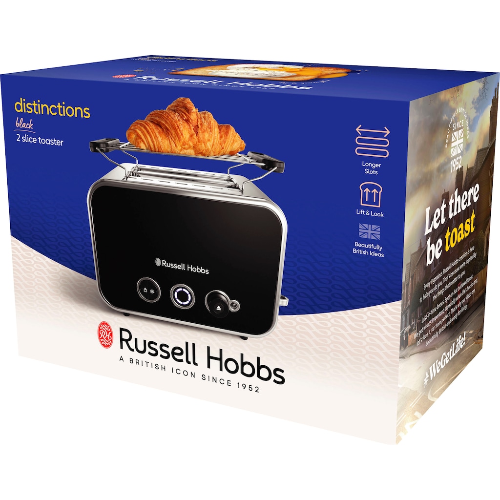 RUSSELL HOBBS Toaster »Distinctions Schwarz 26430-56«, 2 kurze Schlitze, für 2 Scheiben, 1600 W