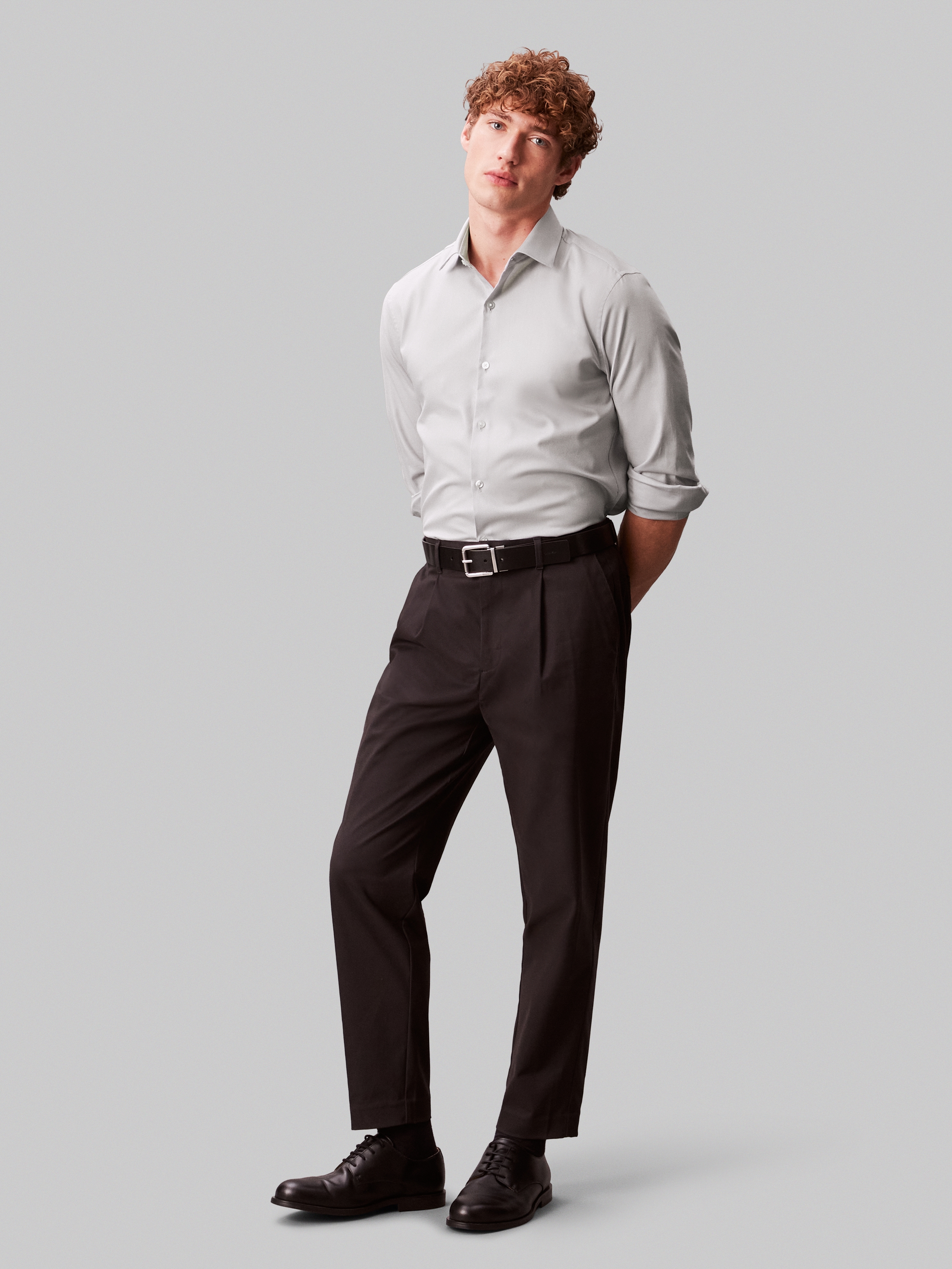 Calvin Klein Businesshemd »SLIM ESNTL POPLIN STR SLD« Slim fit mit Knopfleiste
