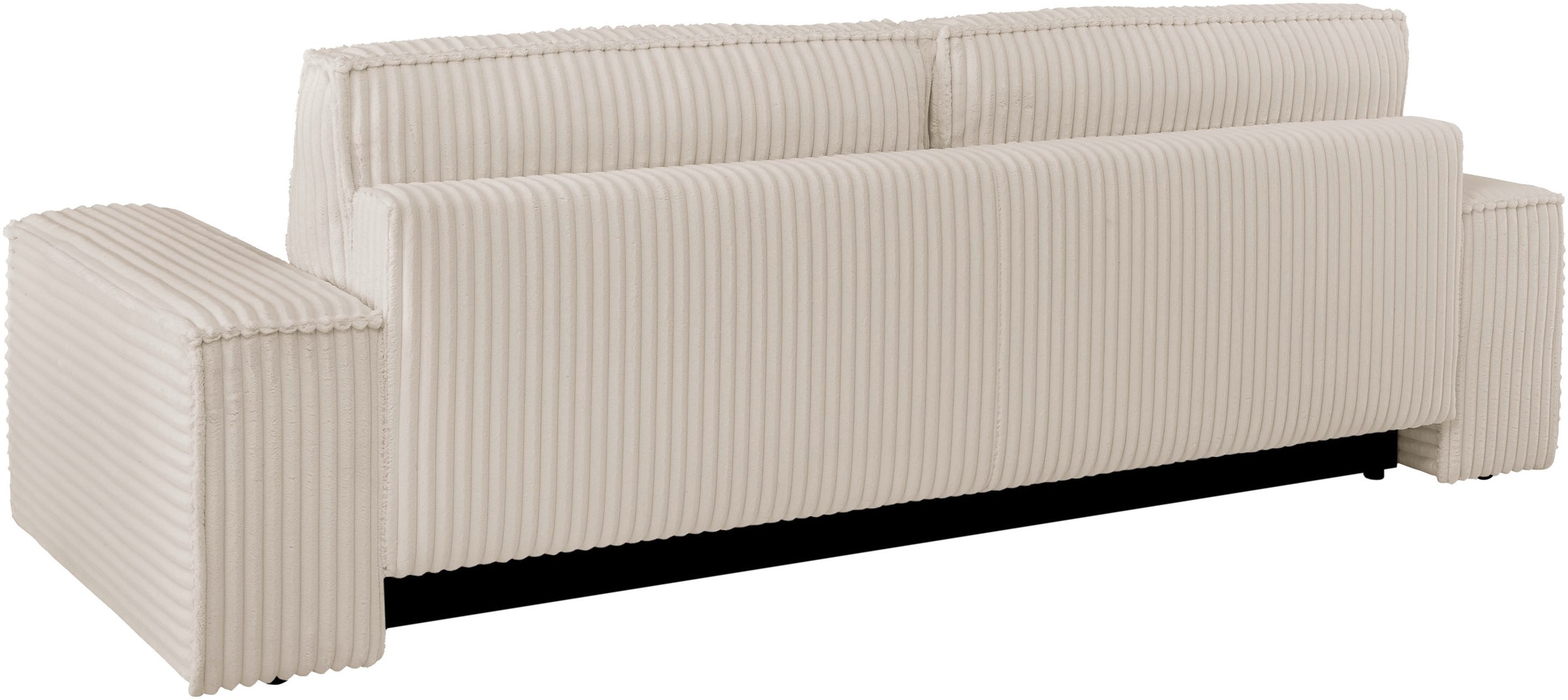 andas 3-Sitzer »FINNLEY Schlafsofa 257 cm, Schlaffunktion mit Bettkasten (200/136cm)«, in Aqua Clean-Bouclé, Struktur fein u. Cord