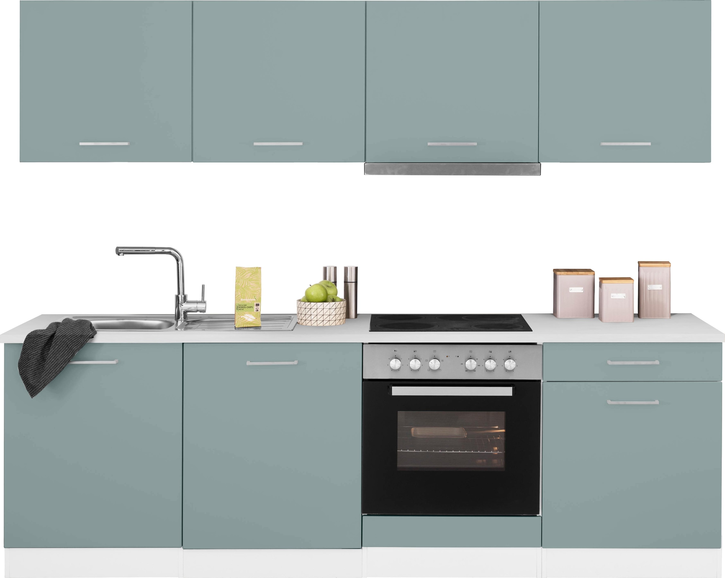 HELD MÖBEL Küchenzeile »Visby«, mit E-Geräten, Breite 240 cm inkl.  Geschirrspülmaschine online bei OTTO | Spülenschränke