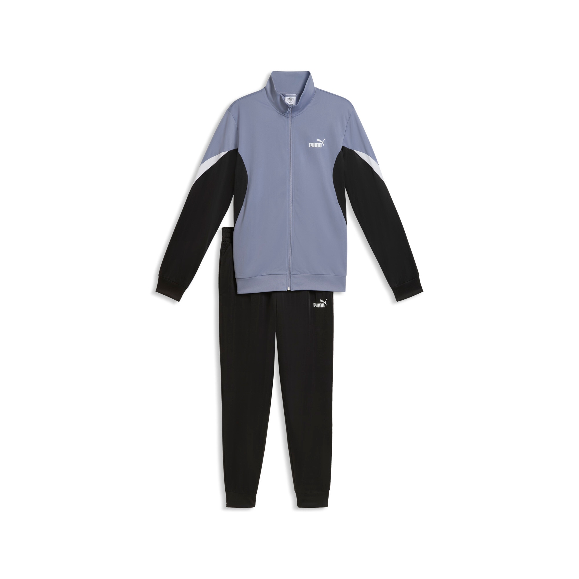 PUMA Trainingsanzug »ESS BLOCK POLY SUIT« 2 tlg. ohne Kapuze, Regular Fit, pflegeleicht
