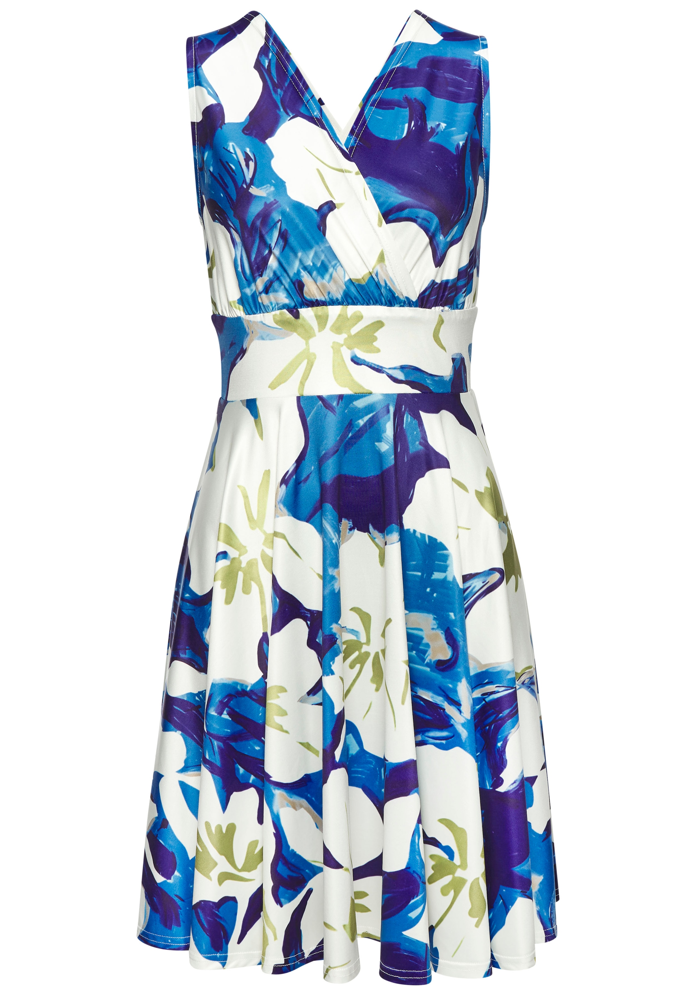Vivance Jerseykleid, in Wickeloptik, tailliertes Minikleid, Sommerkleid