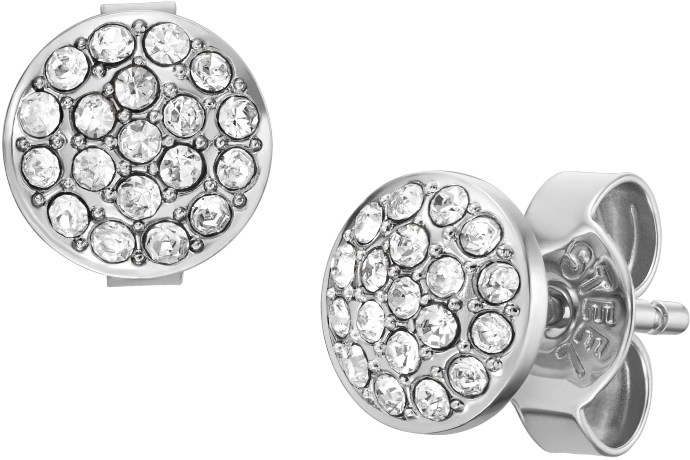 Fossil Ohrring und Ketten Set »Schmuckset Mulitpack Schmuck Geschenk Edelstahl Jewelry, JF04815SET«, (Set, 3 tlg.), mit Glassteinen