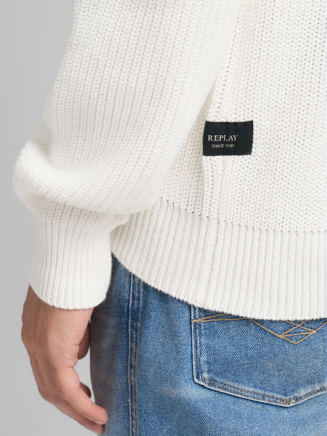 Replay Strickpullover mit Rundhals