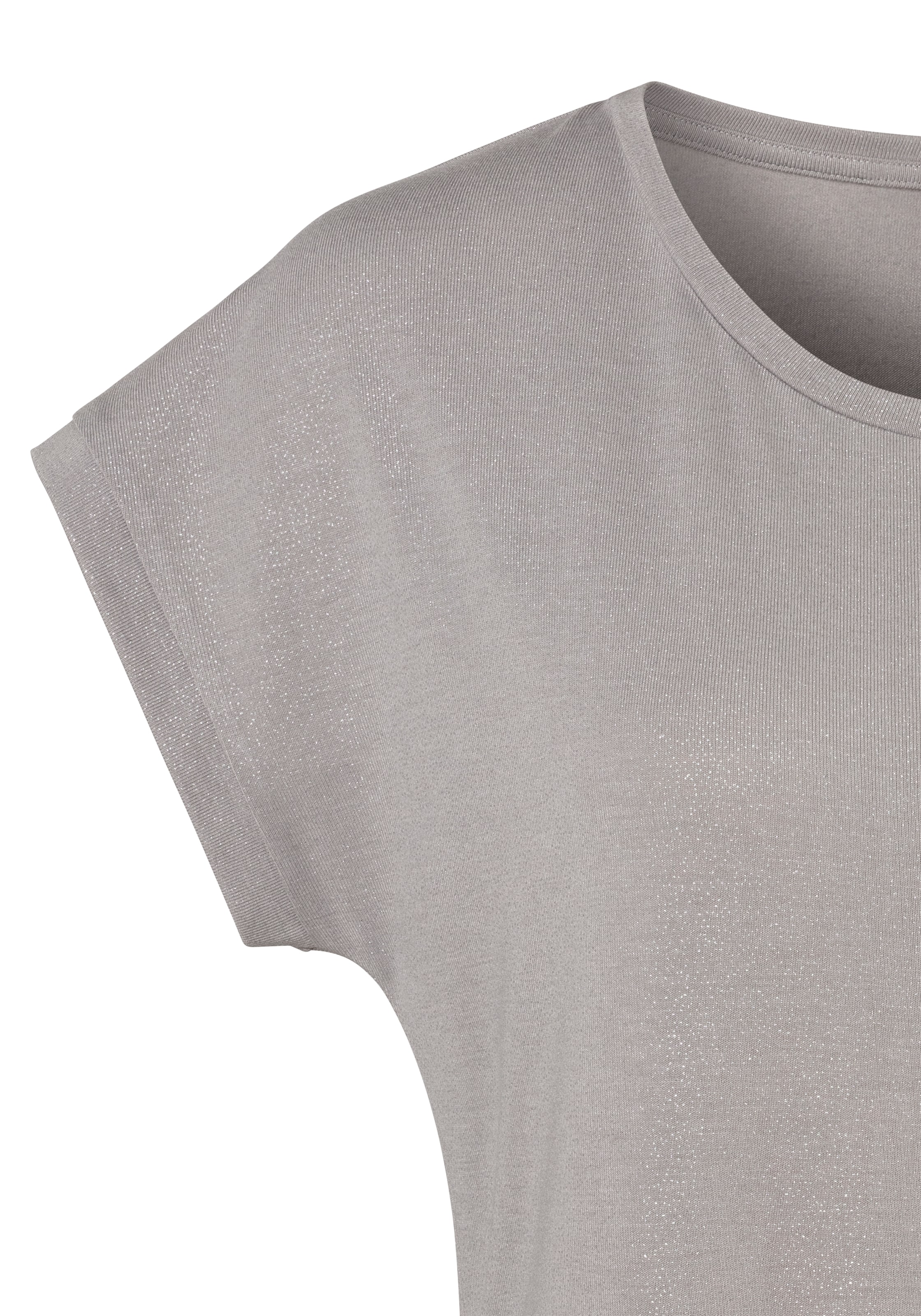 Vivance T-Shirt, silbrigem Kurzarmshirt, edler Glitzerdruck, OTTO im Online mit Shop Look