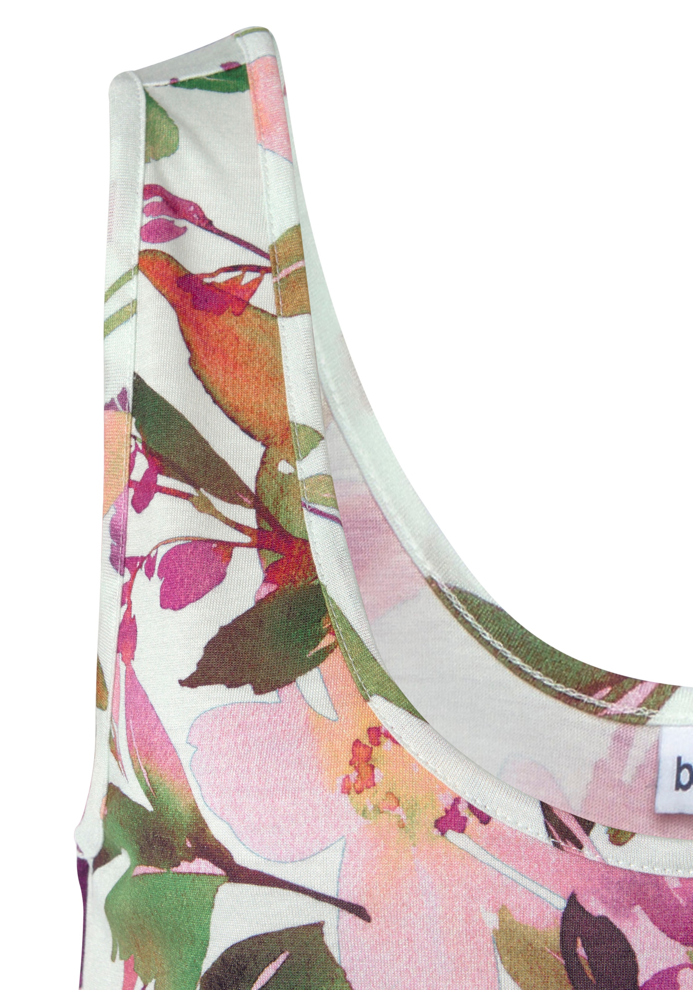 Beachtime Tanktop, (2er-Pack), mit Blumendruck, lockere Sommertops aus Jersey