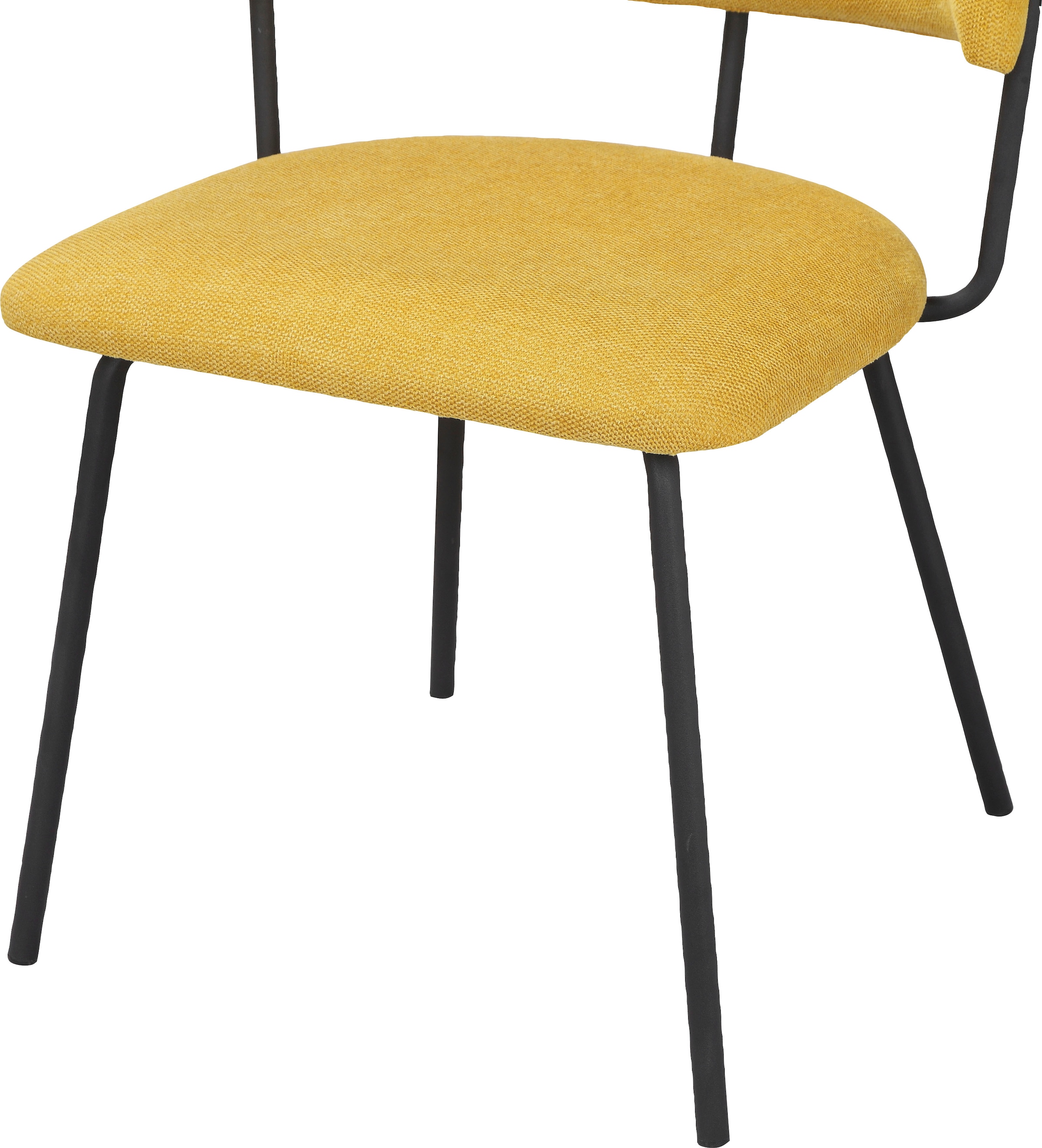 INOSIGN Esszimmerstuhl »Taous«, 2 St., Webstoff, Sitz und Rücken mit Polsterung, mit Gestell aus Metall, Sitzhöhe 48 cm