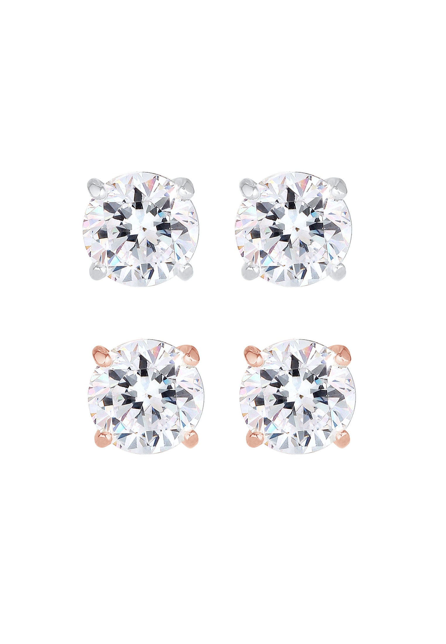 Elli Ohrstecker-Set »Ohrringe Ohrstecker Glas Kristalle 2er Set 925 Sterling Silber«
