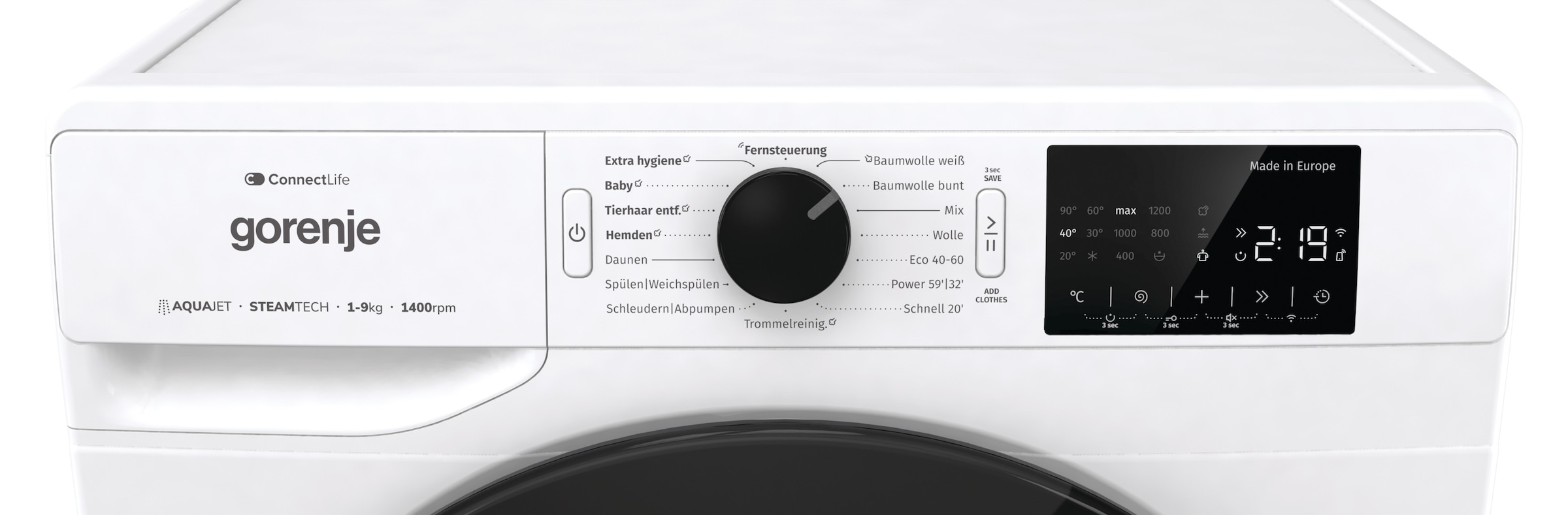 GORENJE Waschmaschine »WPNEI94DA1TS«, 9 kg, 1400 U/min, Energieklasse A-10%