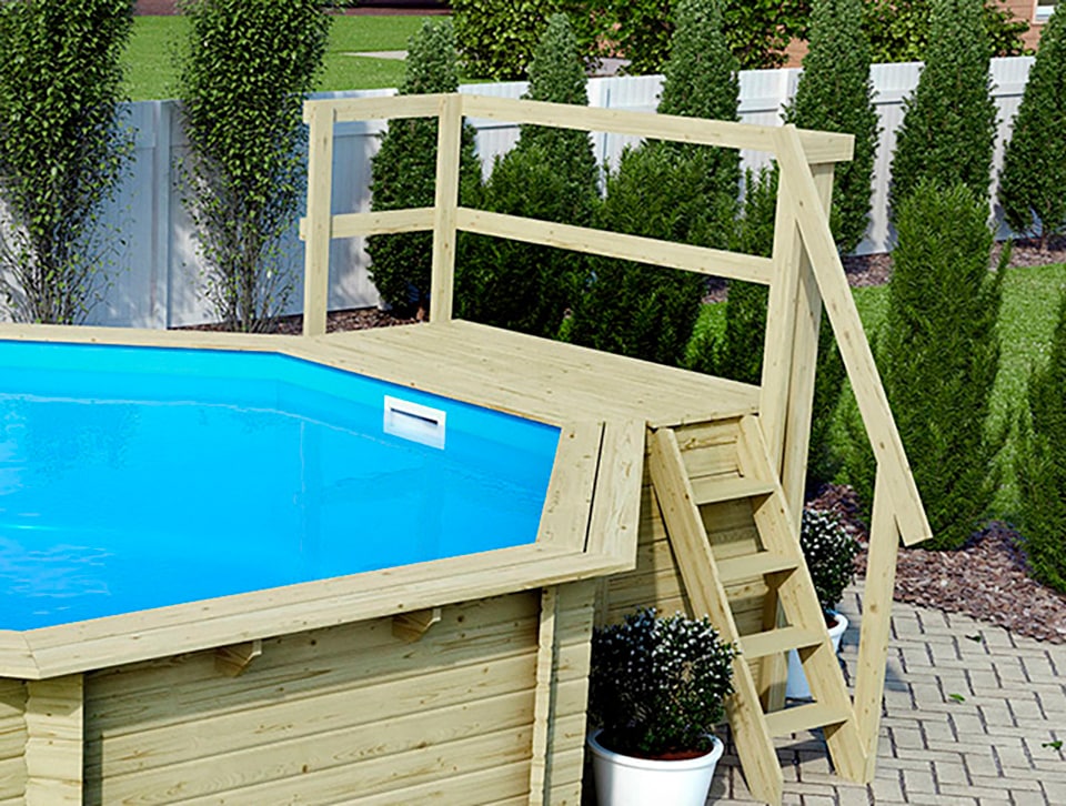 Karibu Achteckpool »TOSCANA Set A ØxH: 428x124 cm ink. Zubehör«