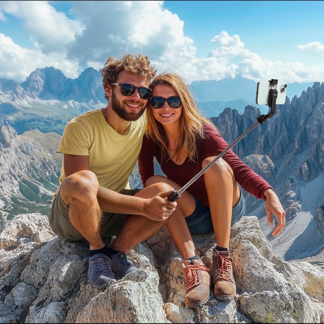 Hama Selfie-Stick »Handystativ höhenverstellbar 23 bis 70 cm,« 2 in 1, Stativ und Selfiestick
