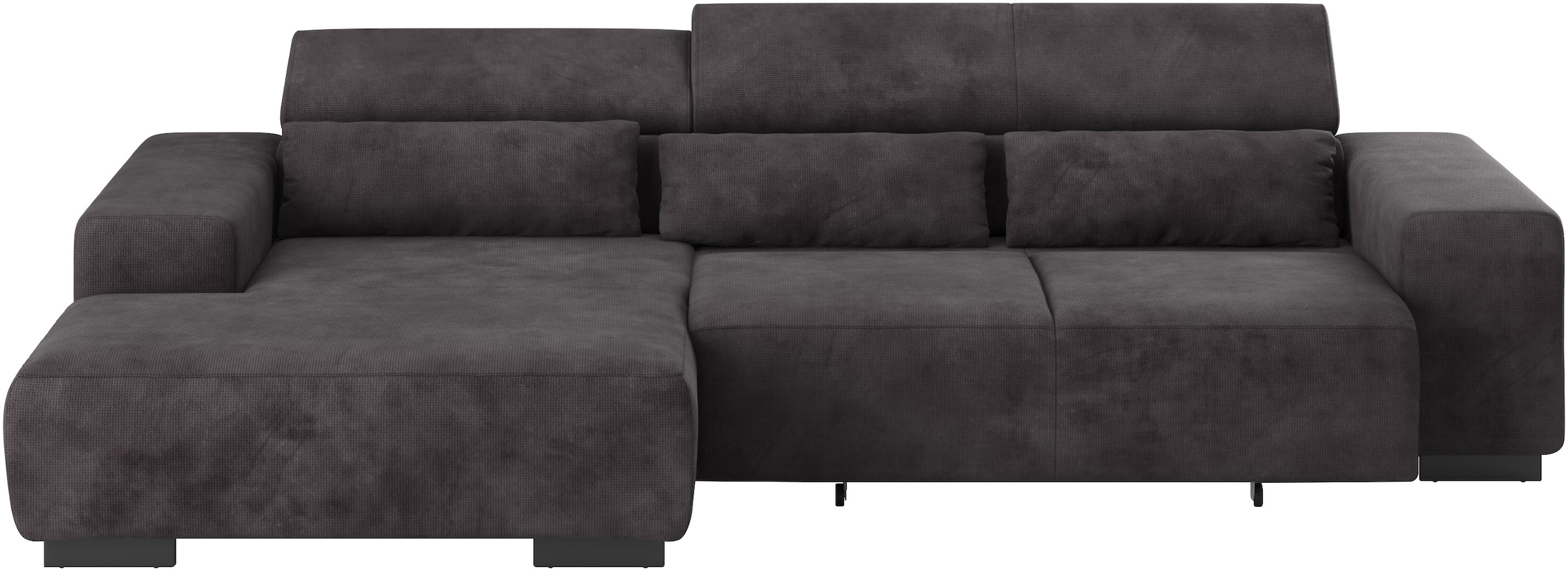 COTTA Ecksofa »Side L-Form, mit Kopfteilverstellung & 3 Nierenkissen«, optional motorische Sitztiefenverstellung