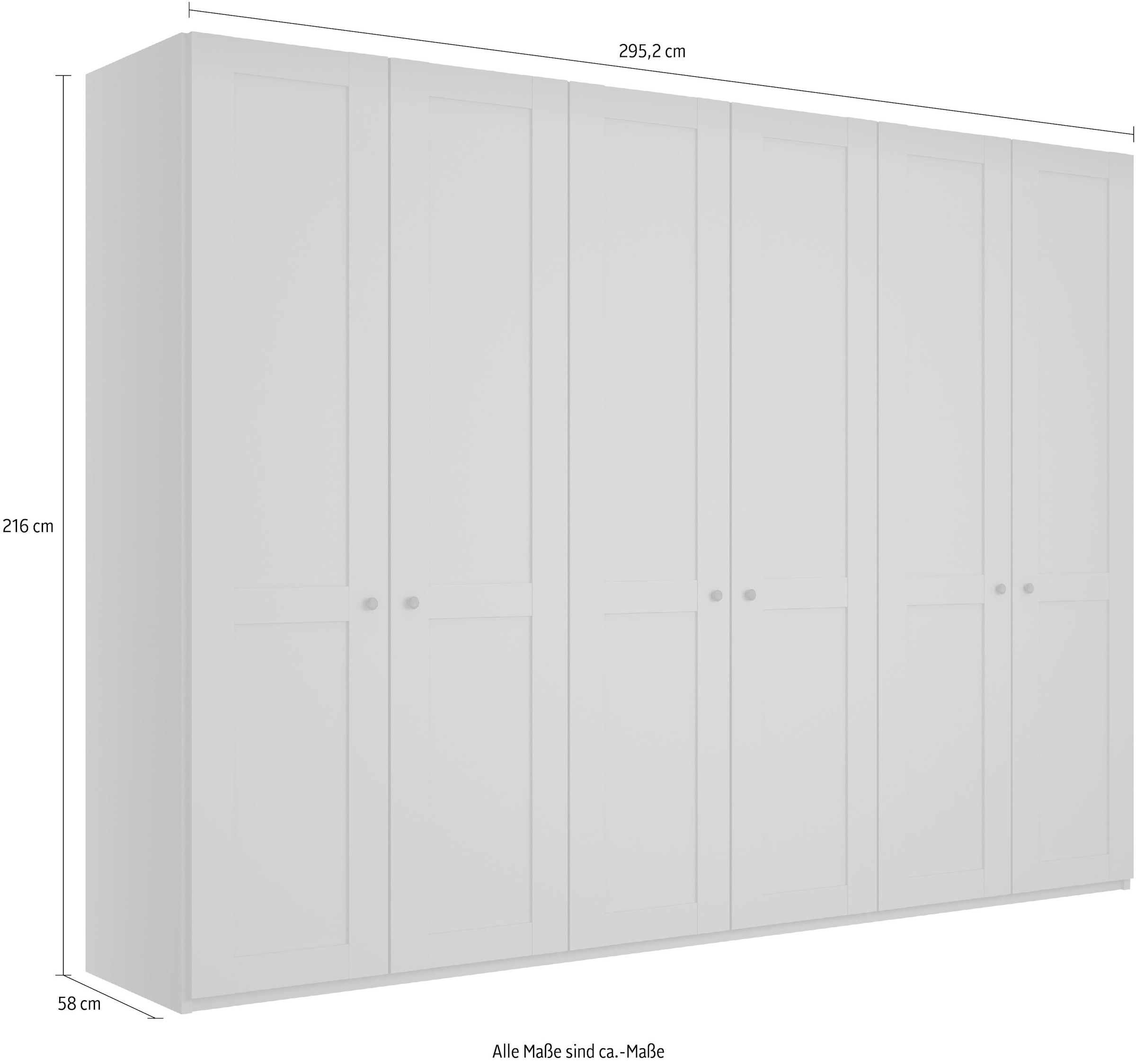WIEMANN Drehtürenschrank »Göteborg, Kleiderschrank, Schrank, Wäscheschrank«, (4 Breiten, MADE IN GERMANY), inkl. Türendämpfung, langlebige Qualität, viel Stauraum