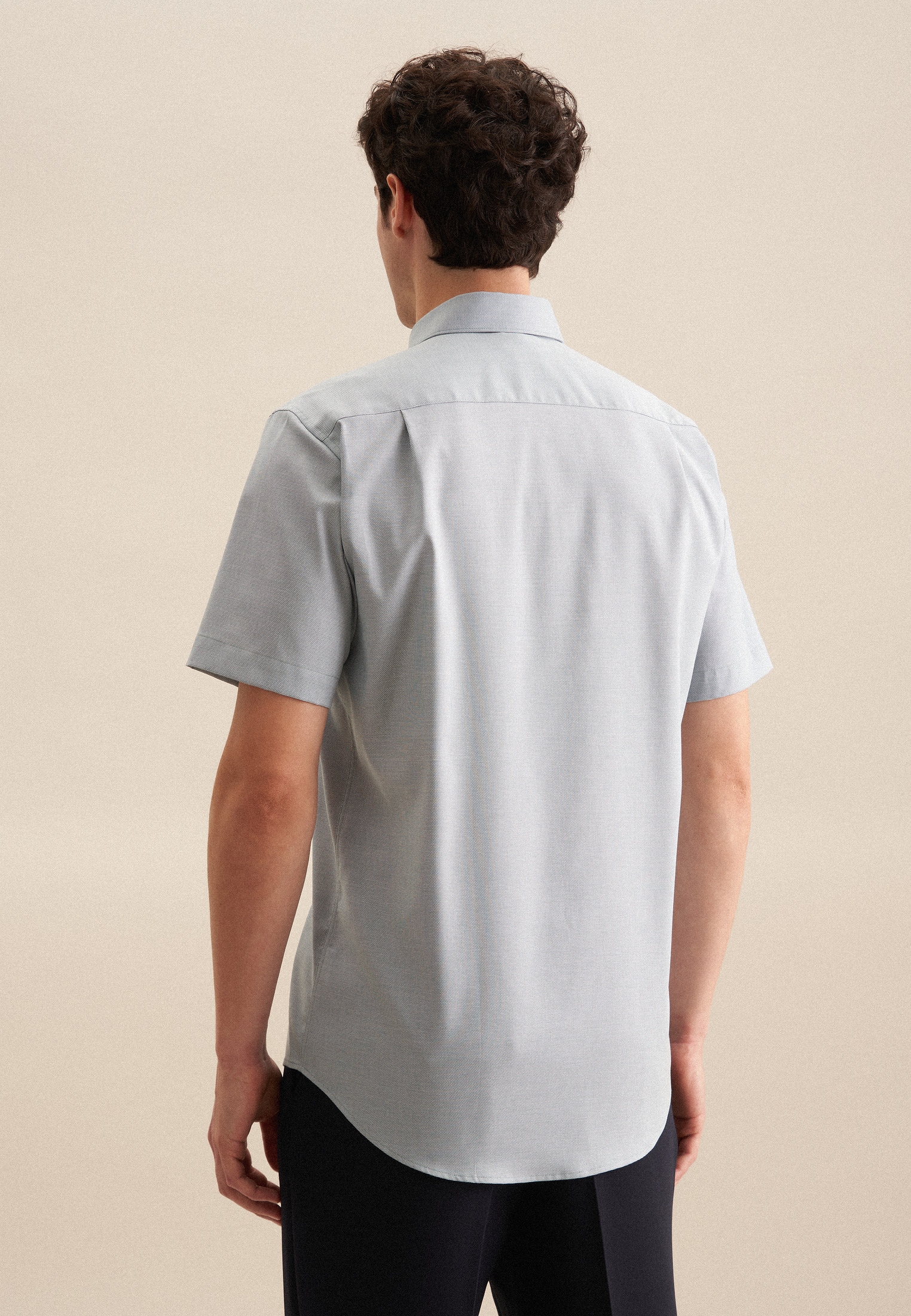 seidensticker Businesshemd »Comfort«, Comfort Kurzarm Button-Down-Kragen Struktur
