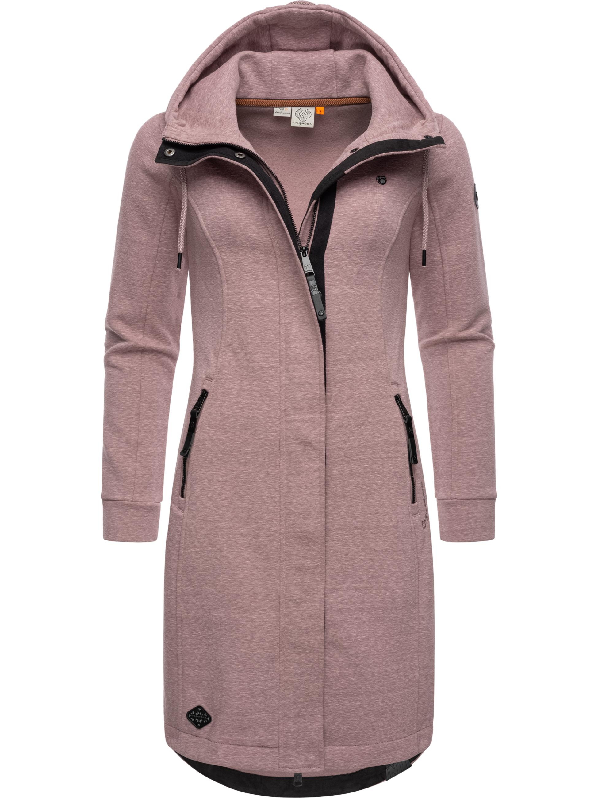 Ragwear Sweatjacke »Kurzmantel Letti Long«, Übergangsjacke aus Fleece mit Kapuze