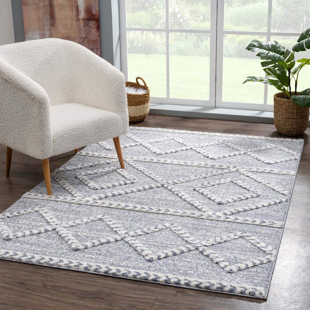 Carpet City Hochflor-Teppich »Focus 3022«, rechteckig, 20 mm Höhe, Läufer, Boho, Hochtief-Muster/ 3D-Effekt, für Wohnzimmer, Schlafzimmer