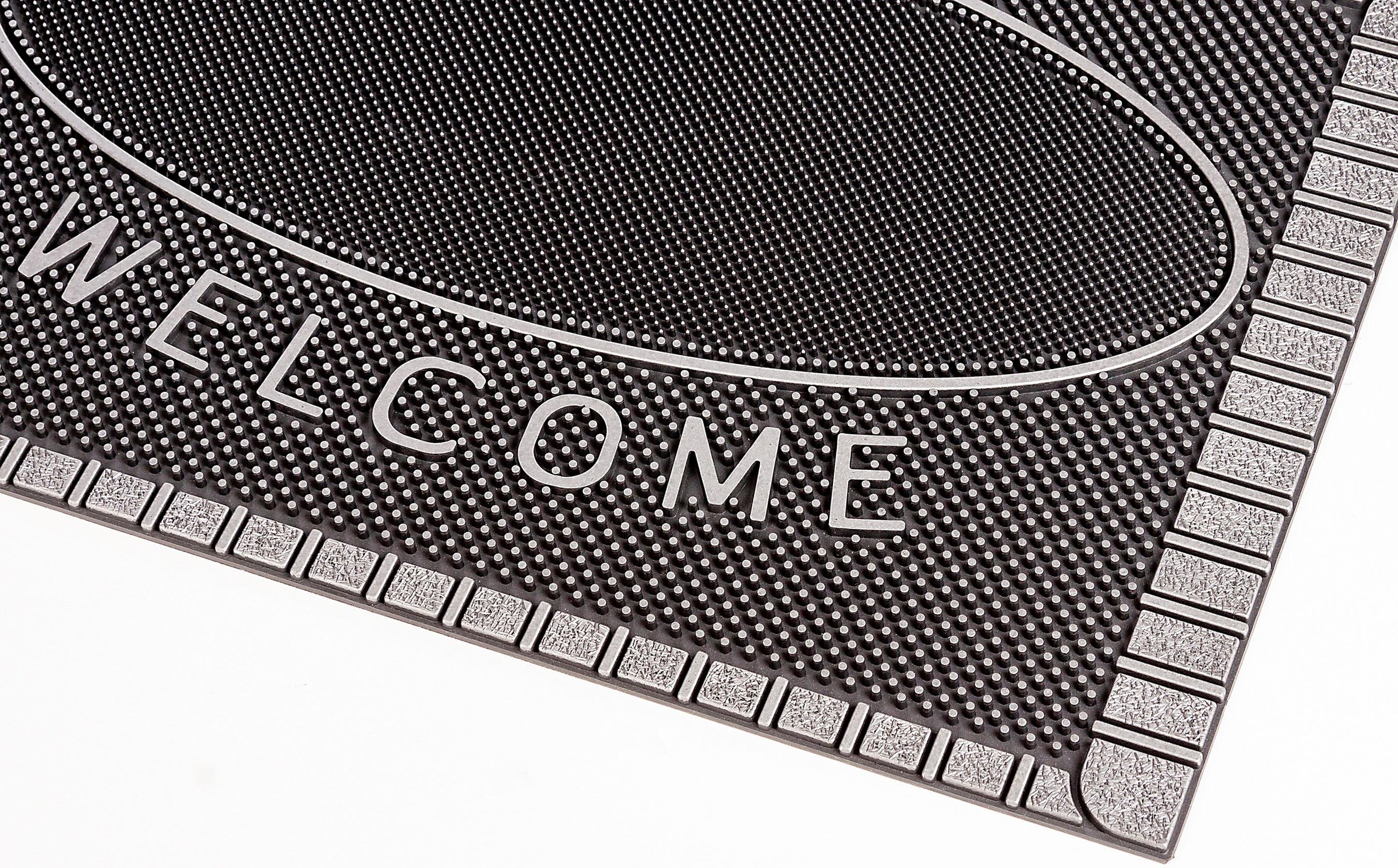 Home2Fashion Fußmatte »SC Clean Welcome«, rechteckig, 8 mm Höhe, Schmutzfangmatte, mit Spruch, robust, In- und Outdoor geeignet