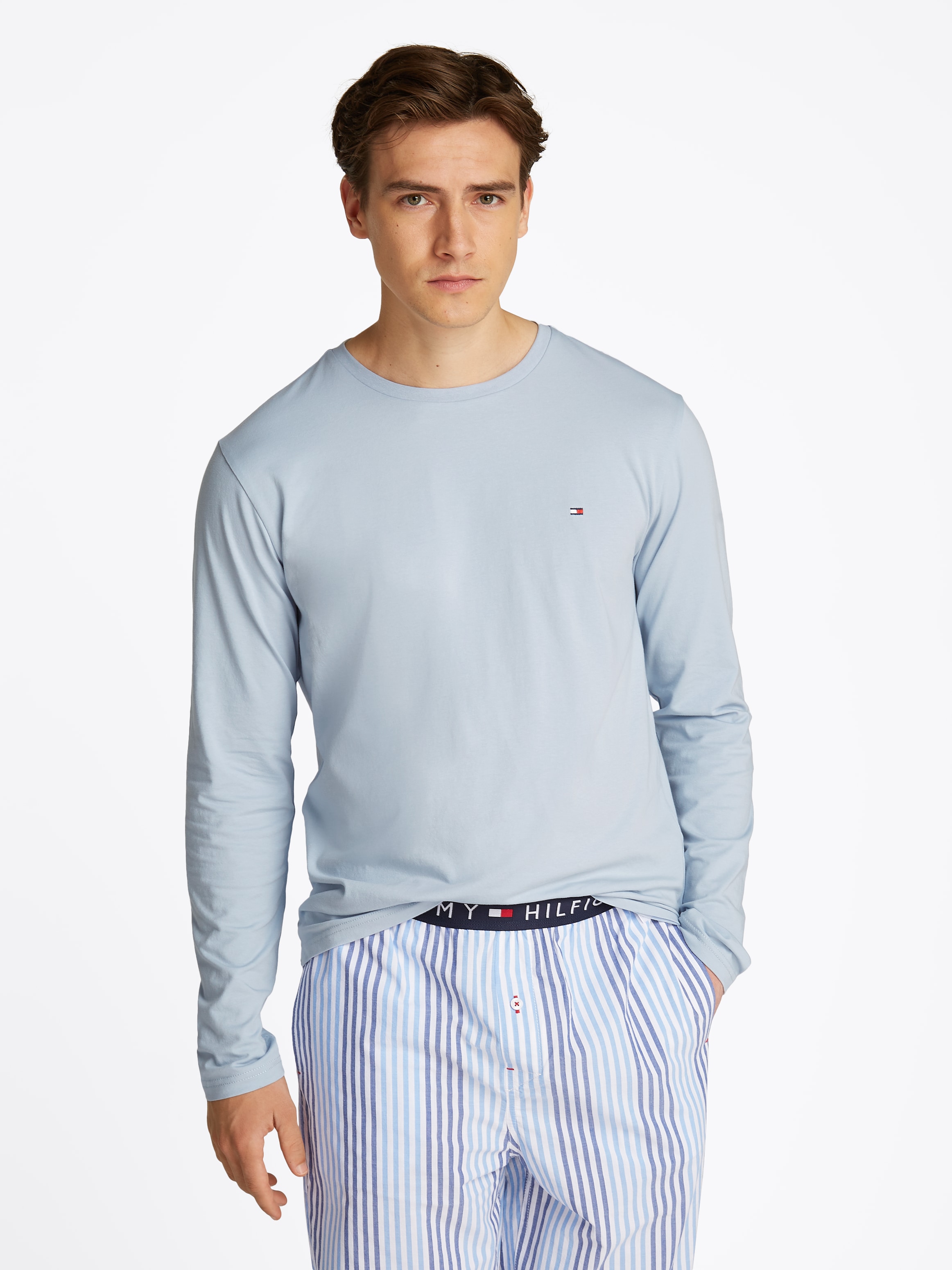 Tommy Hilfiger Underwear Pyjama »LS PANT WOVEN SET PRINT«, (Set, 2 tlg., 2er), mit Streifenmuster