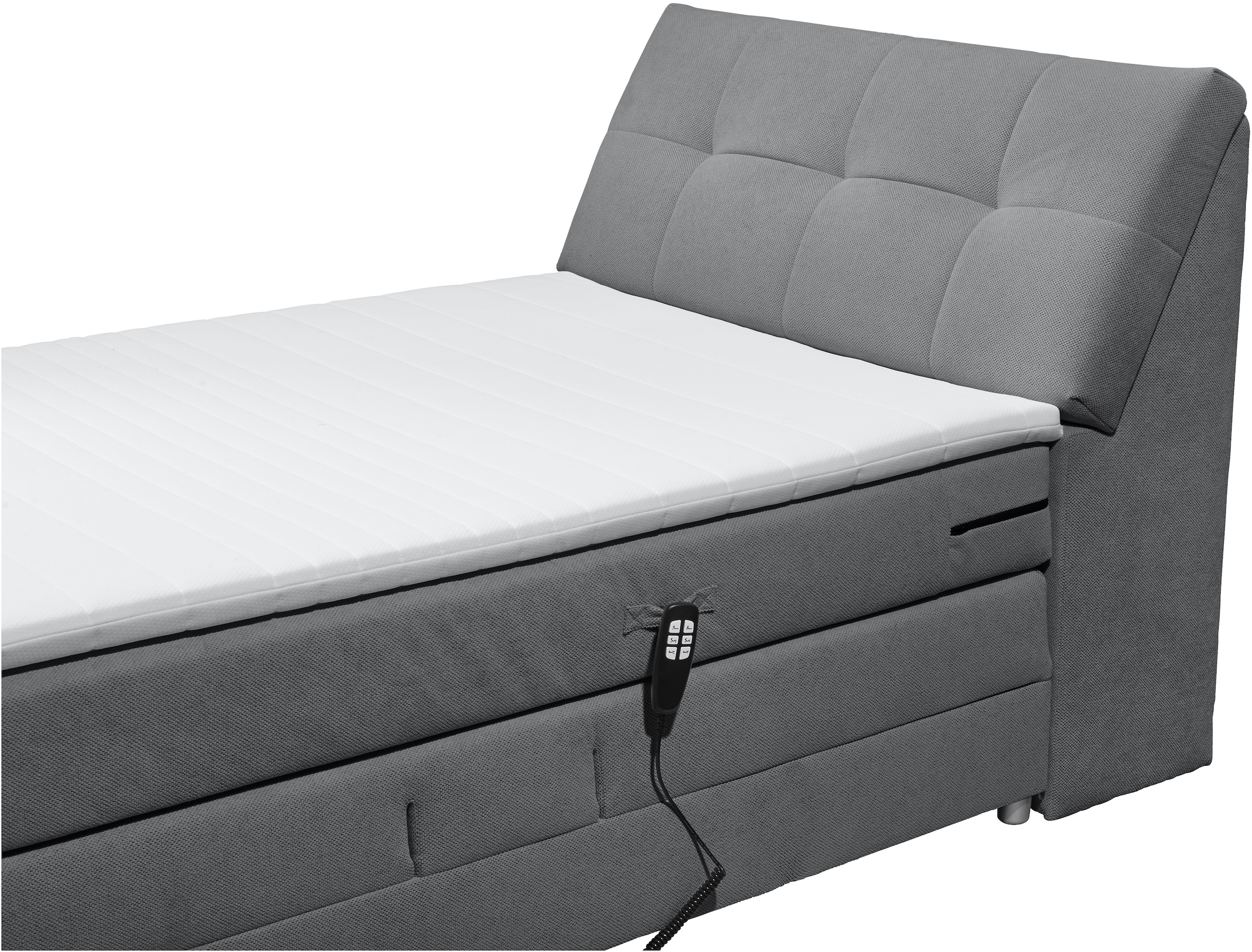 ED EXCITING DESIGN Boxspringbett »Toulouse«, inkl. Motor, inkl. Stauraum im Kopfteil