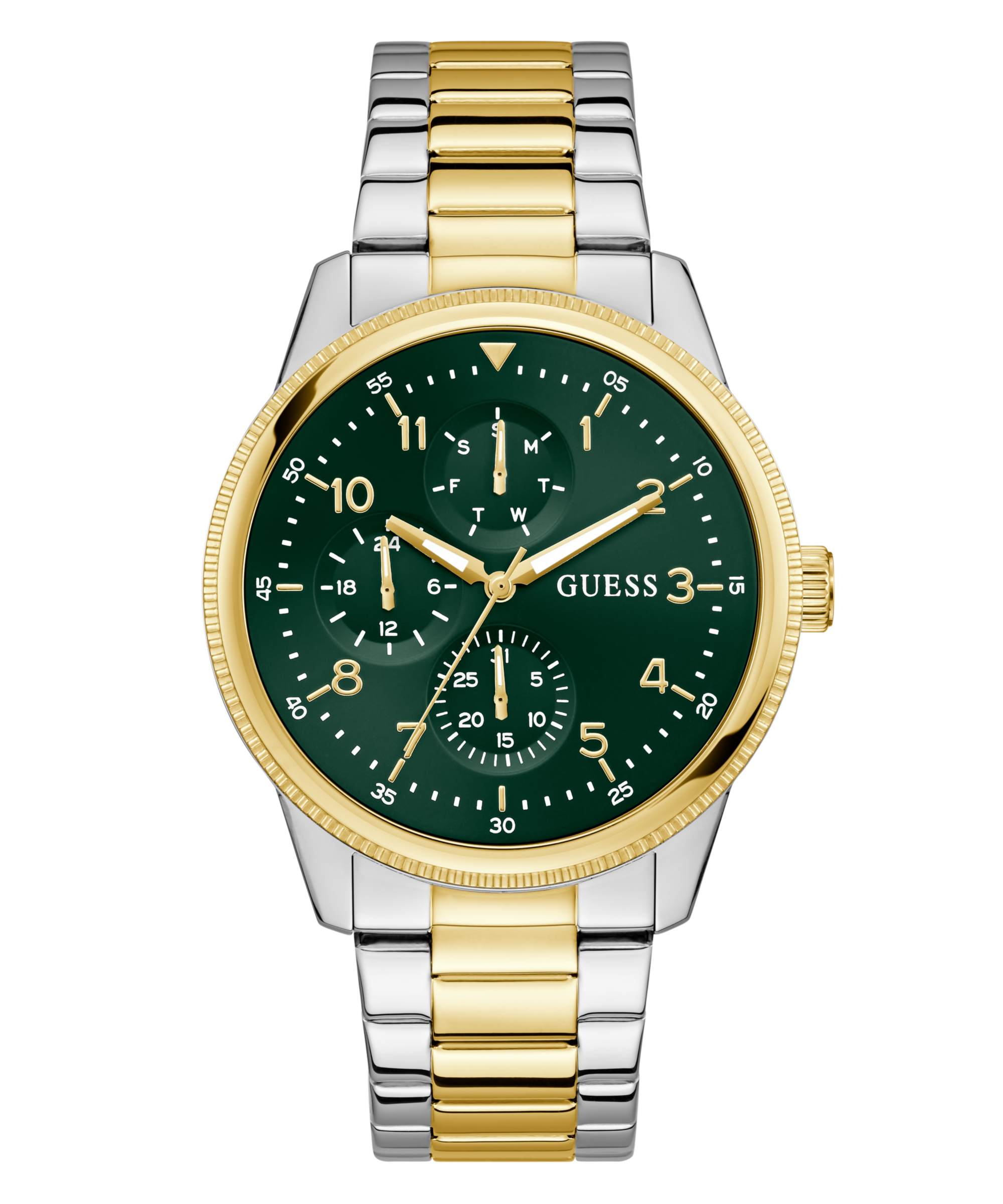 Guess Multifunktionsuhr »IAN« Quarzuhr, Armbanduhr, Herrenuhr, Edelstahlarmband, Datum