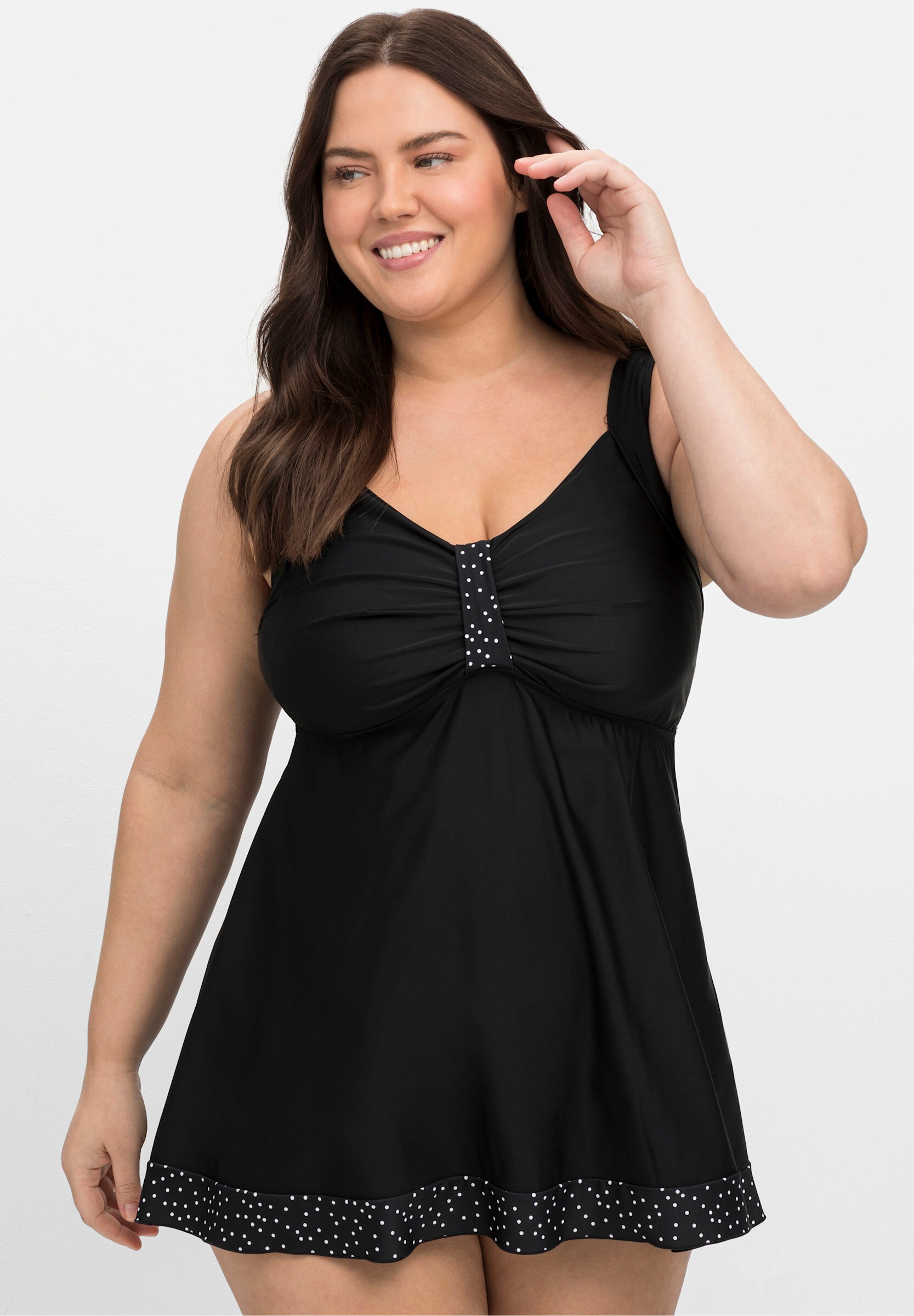 Sheego Tankini »Tankini-Top Tankini-Oberteil mit Pünktchenprint«