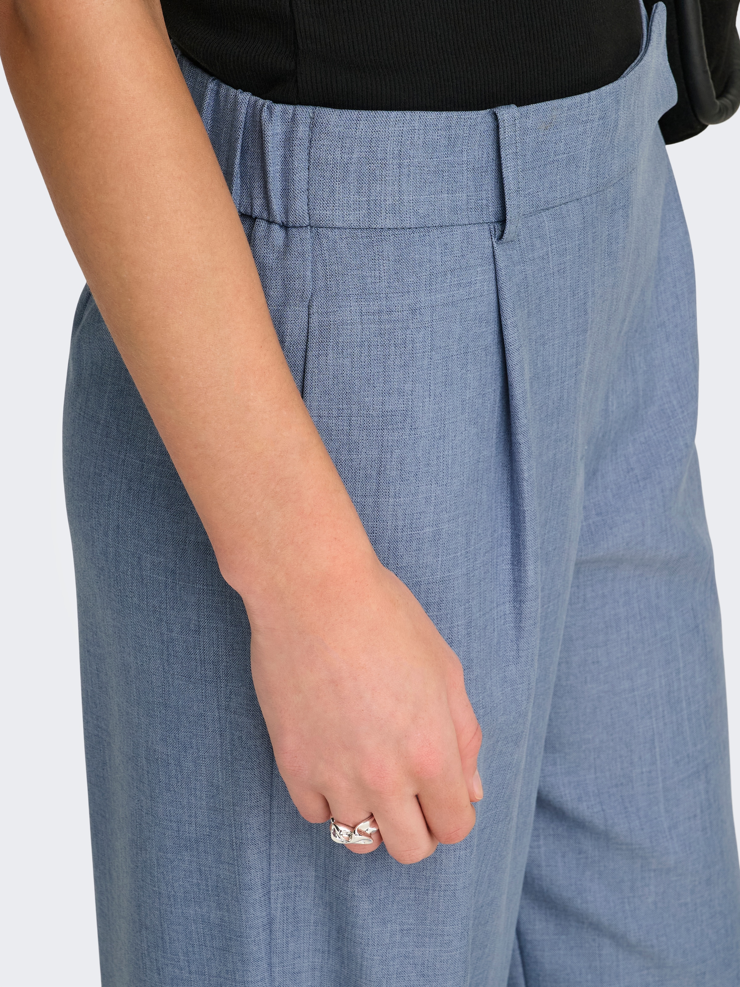 ONLY Anzughose »ONLLINDA HW STR MEL PANTS TLR NOOS«  Materialmix