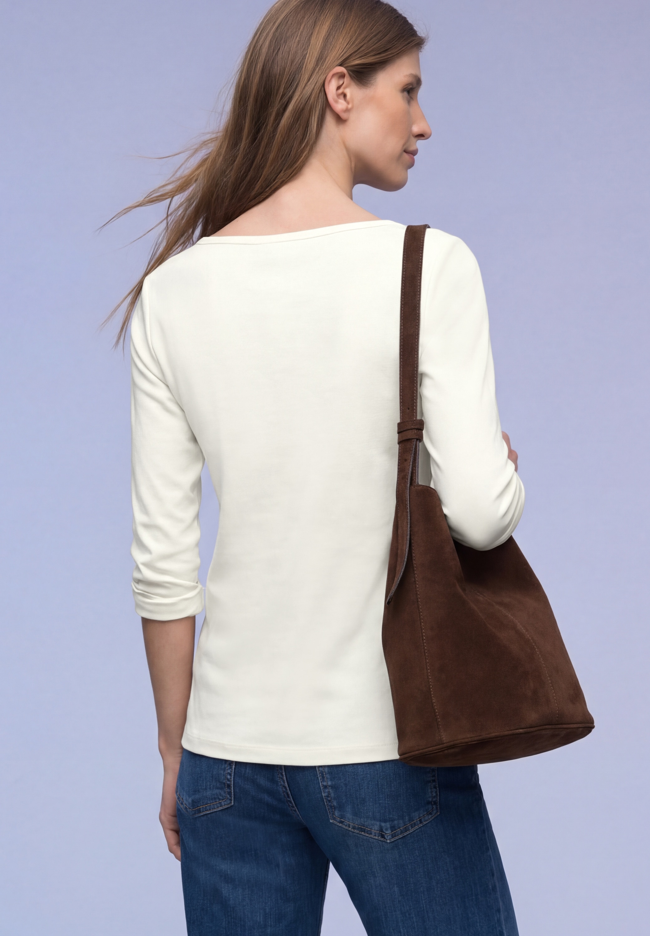 STREET ONE 3/4-Arm-Shirt in Rippstruktur