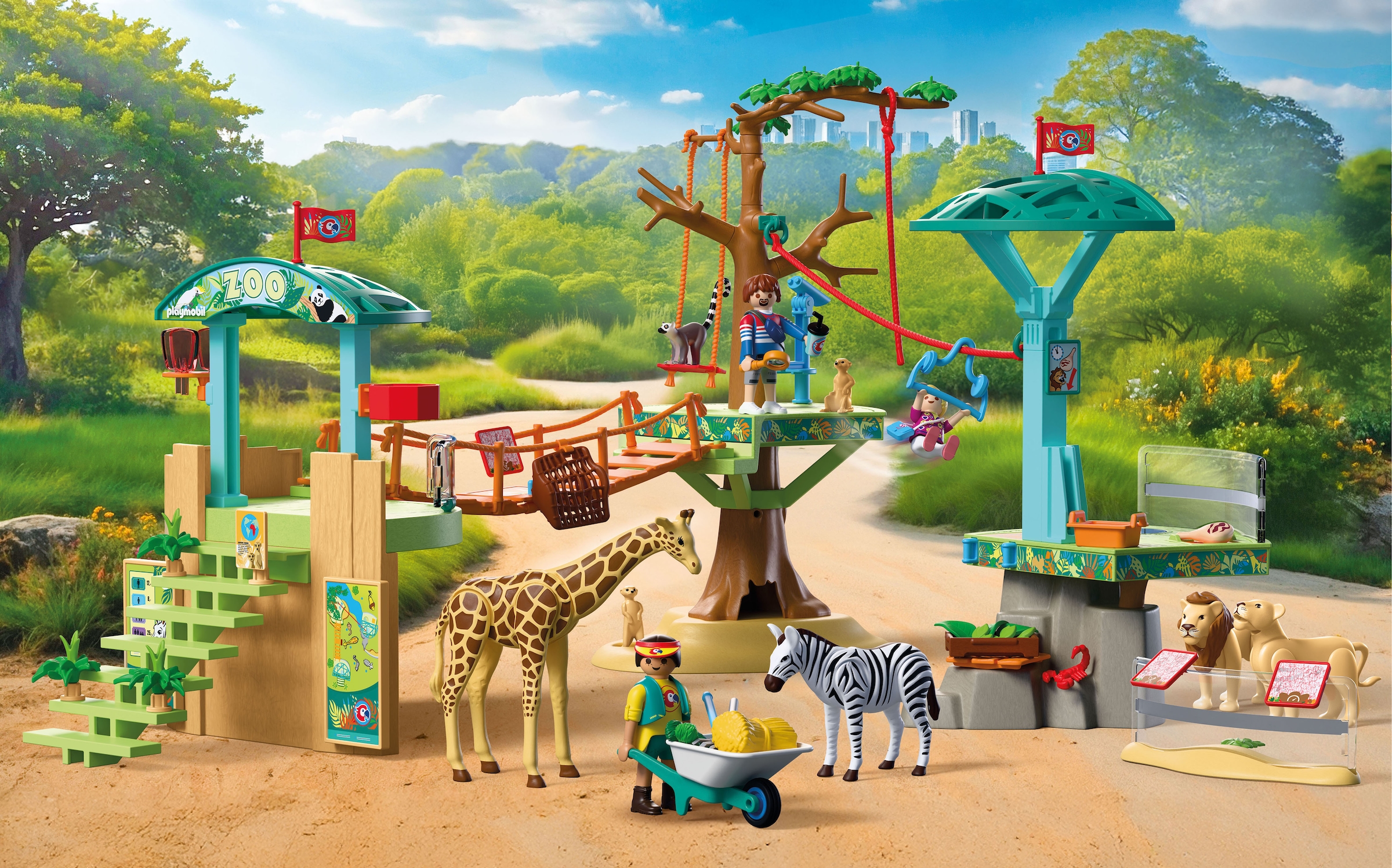 Playmobil® Konstruktions-Spielset »Zoo: Wildnis-Kletterpark (72070), Animals & Friends« Made in Europe