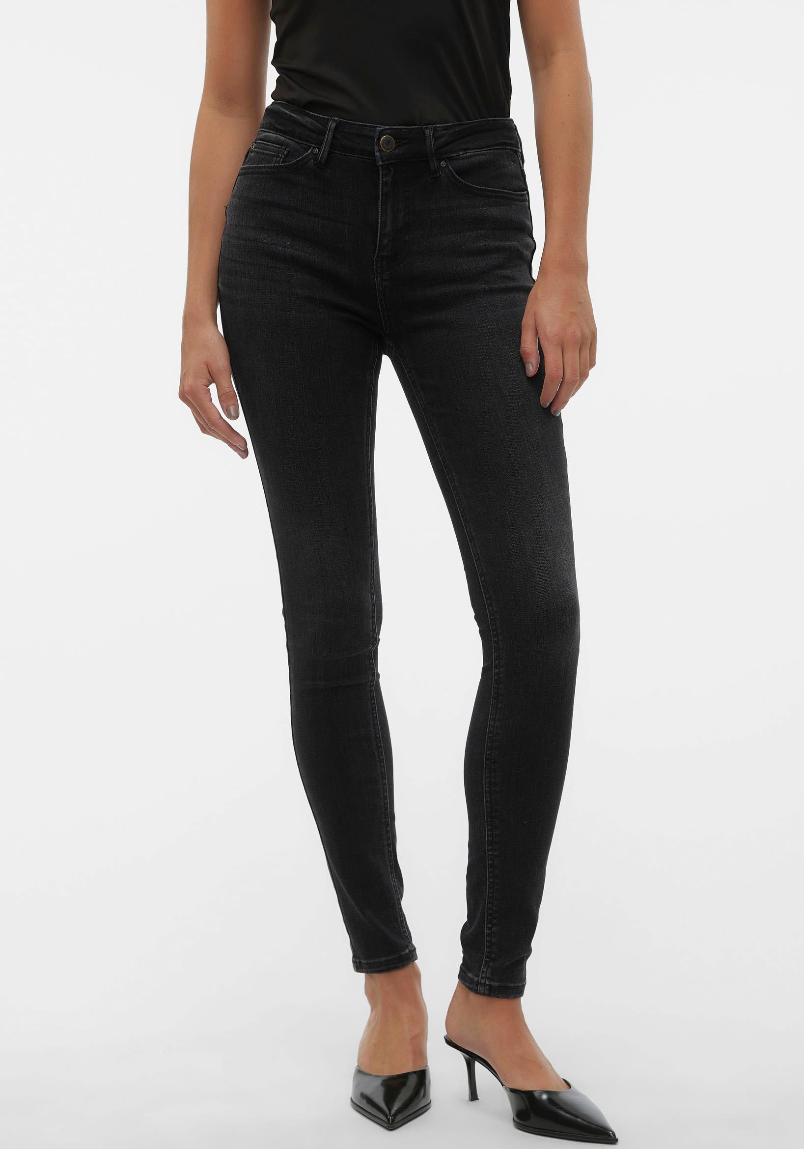 Skinny-fit-Jeans »VMFLASH MR SKINNY JEANS LI111 NOOS«