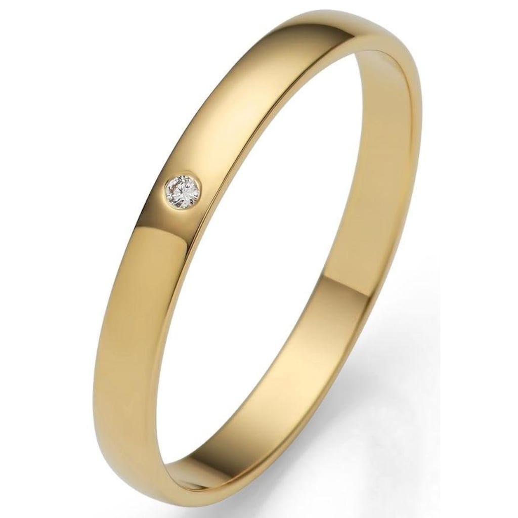 Firetti Trauring »Schmuck Geschenk Gold Hochzeit Ehering Trauring "LIEBE"«, Made in Germany, wahlweise mit oder ohne Brillant