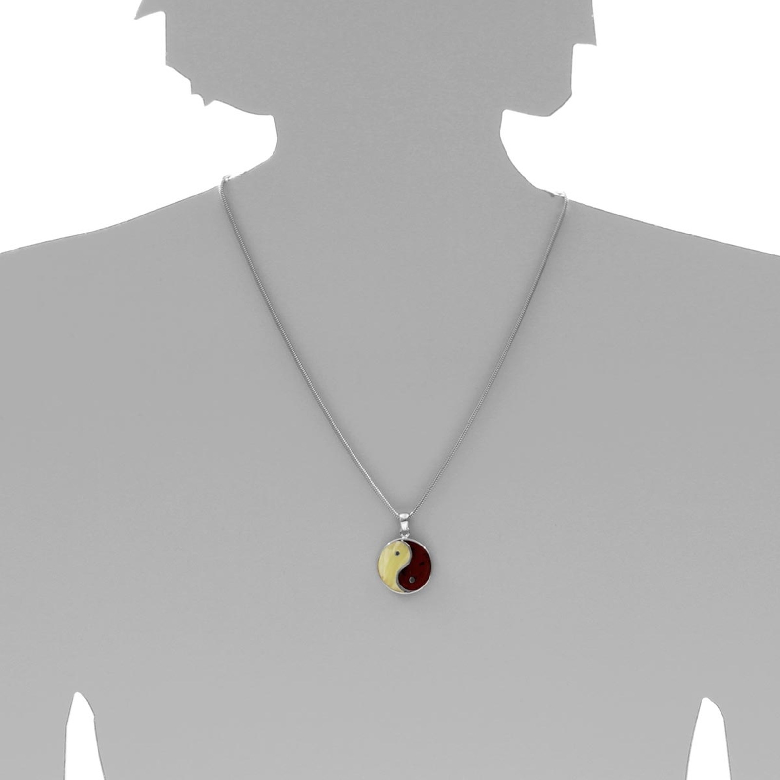 OSTSEE-SCHMUCK Kettenanhänger »- Yin & Yang - Silber 925/000 - Bernstein«