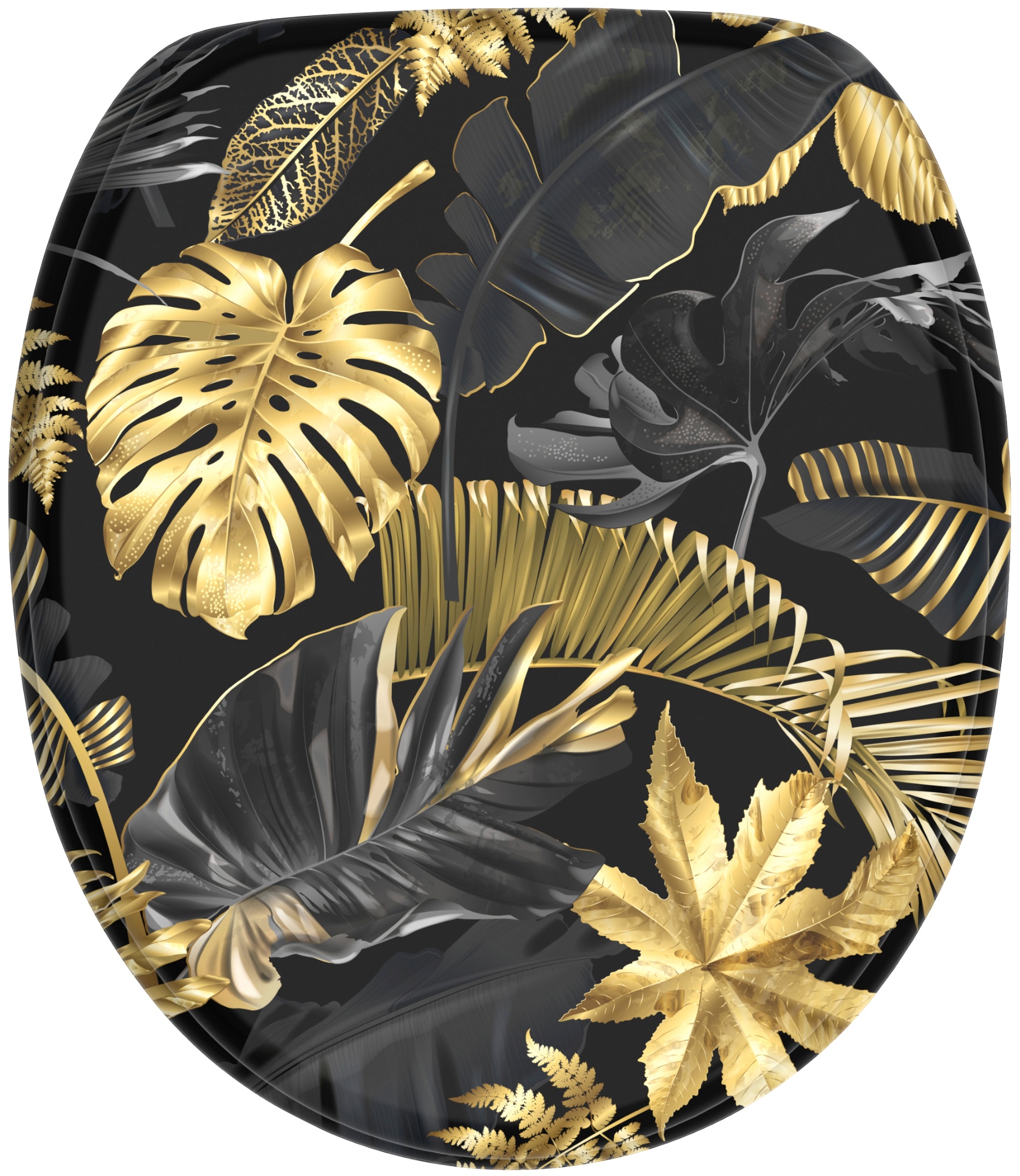 WC-Sitz »Golden Leaves«, mit Absenkautomatik, BxL: 37,7 x 42,0 - 47,0 cm