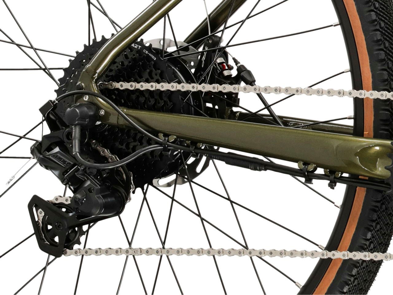 Kross E-Bike »E-Gravel Bike Esker Hybrid 2.0 28" khaki«, 11 Gang, microSHIFT, Advent X M6205, Heckmotor 250 W, Pedelec, Elektrofahrrad für Herren