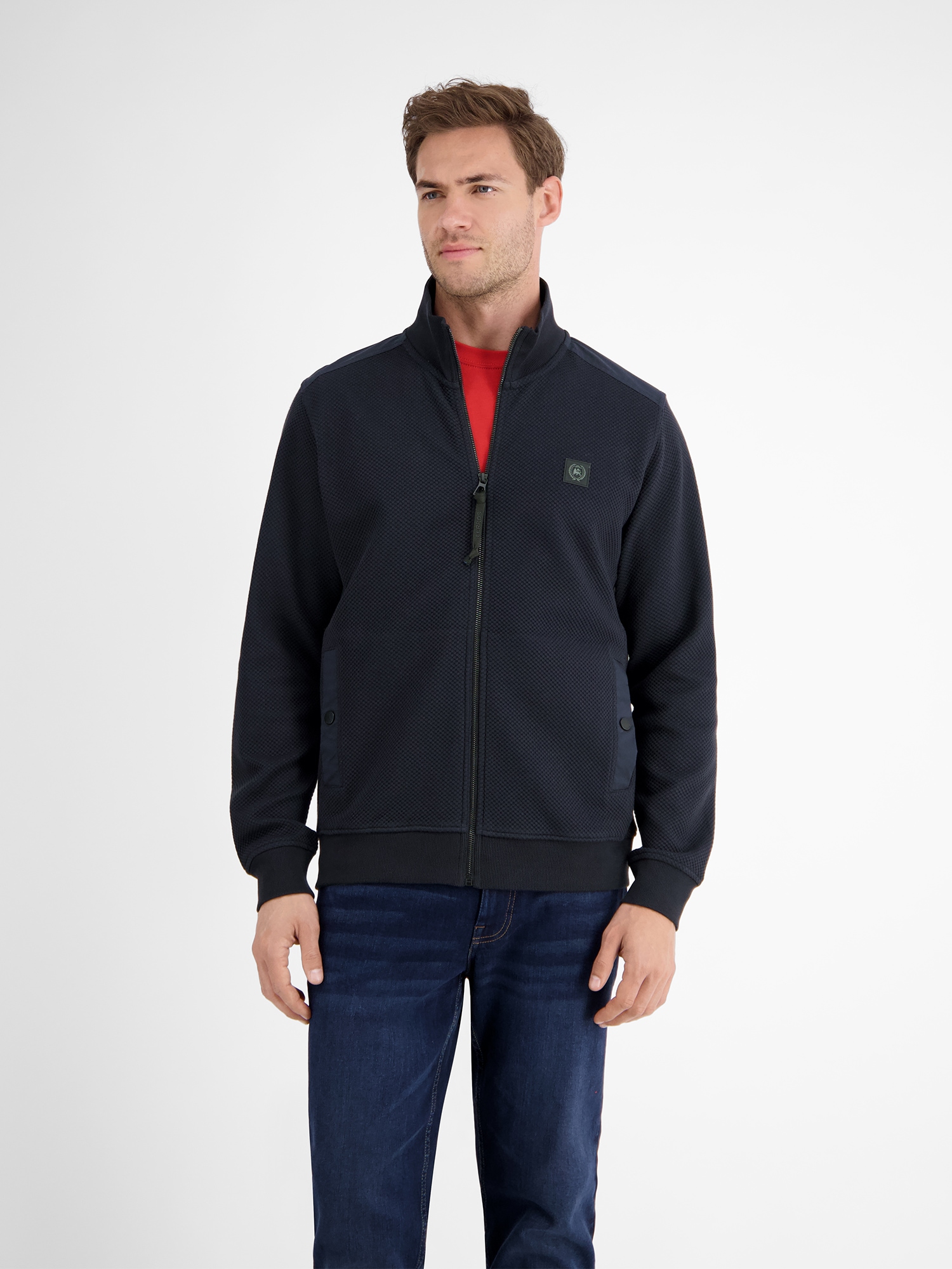 LERROS Sweatjacke »LERROS Herren Sweatjacke in sportiver Struktur«