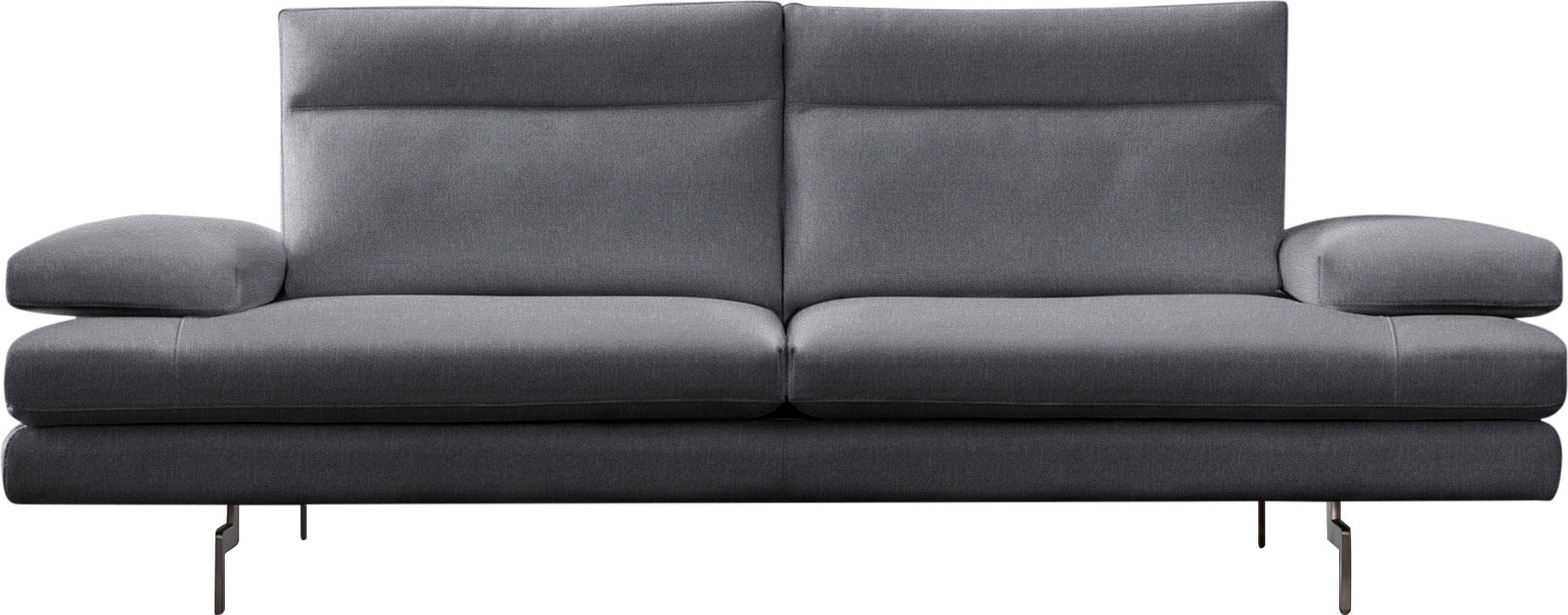 CALIA ITALIA 3,5-Sitzer »Toby Wing, 228 cm breit, Designsofa mit erstklassigem Sitzkomfort« inklusive Sitztiefenverstellung, Füße in Chrom glänzend