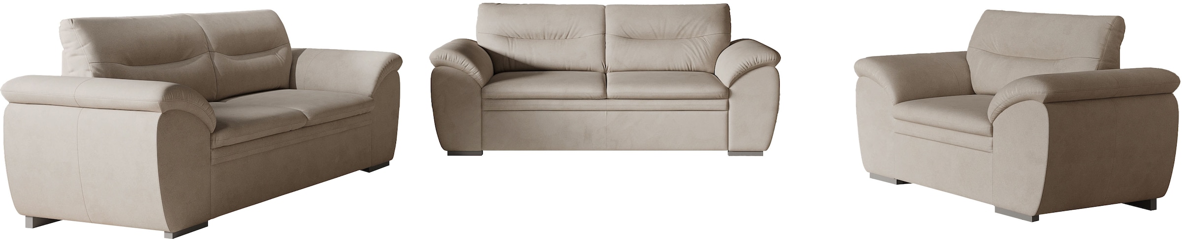 COTTA Polstergarnitur »Leandra«, Set bestehend aus: 2-Sitzer & 2,5-Sitzer