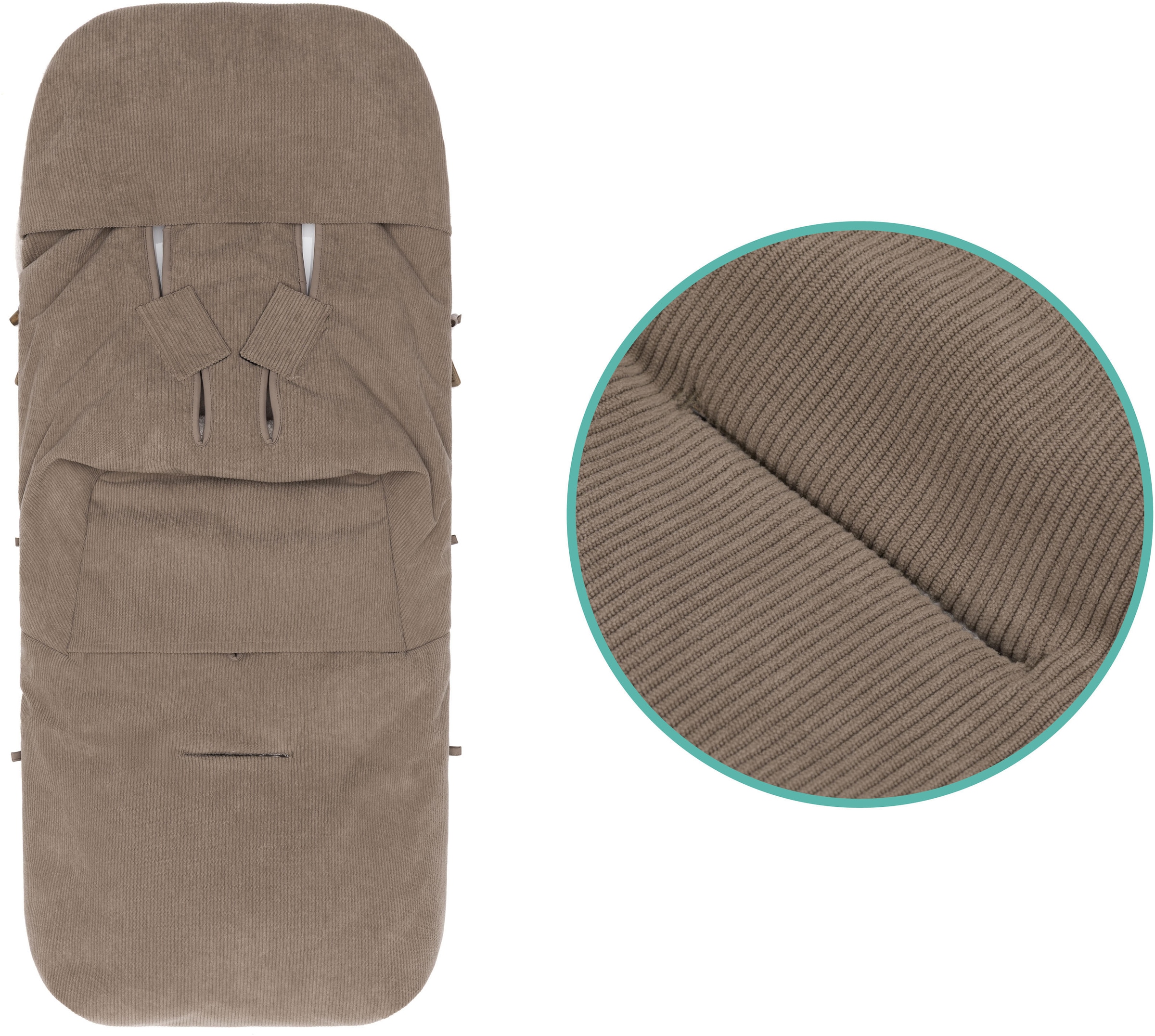 Fillikid Fußsack »Kinley Cord/Teddyplüsch, Winterfußsack«