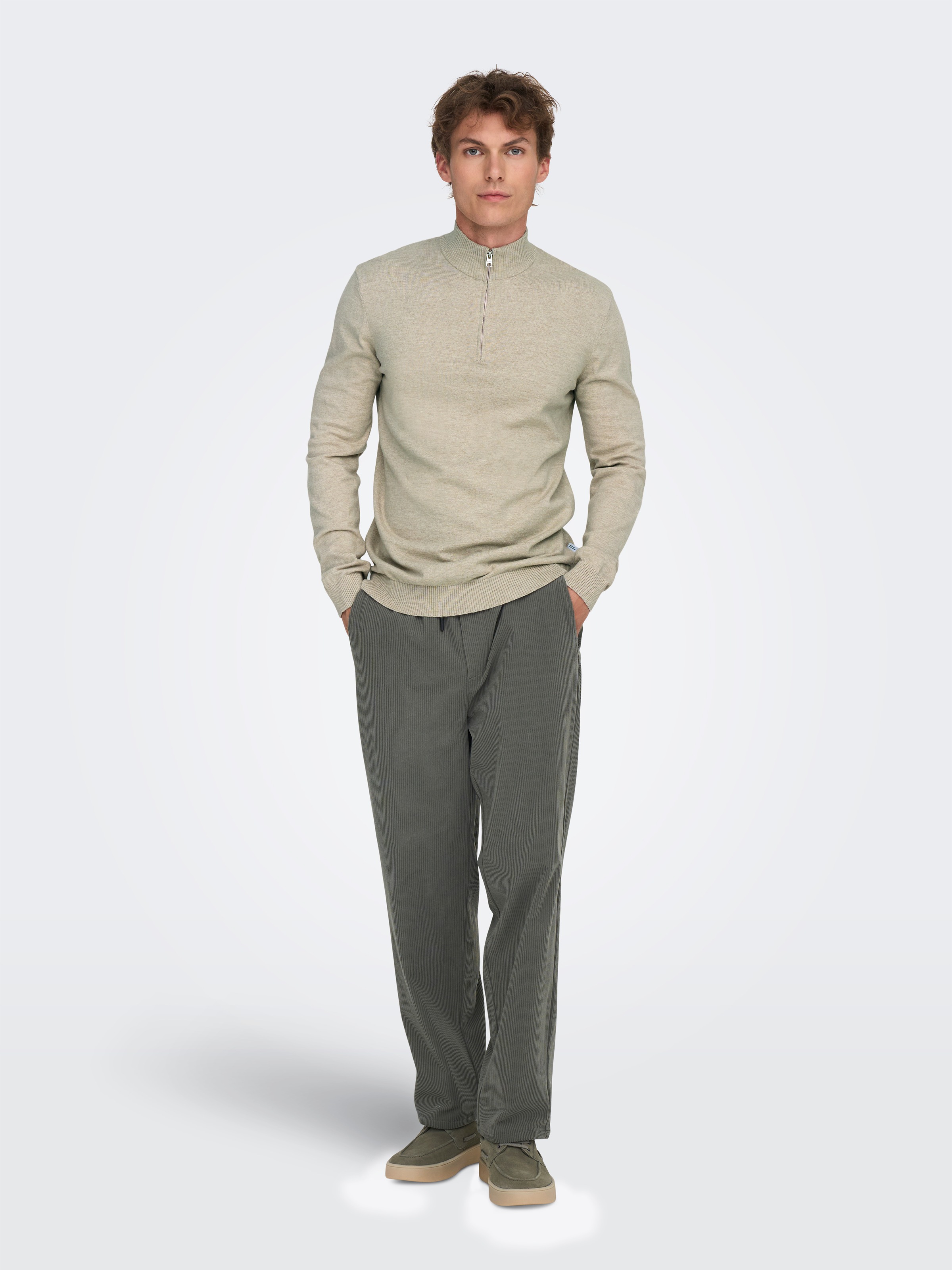 ONLY & SONS Troyer »ONSLOUI REG 12 MEL HALF ZIP KNIT NOOS«