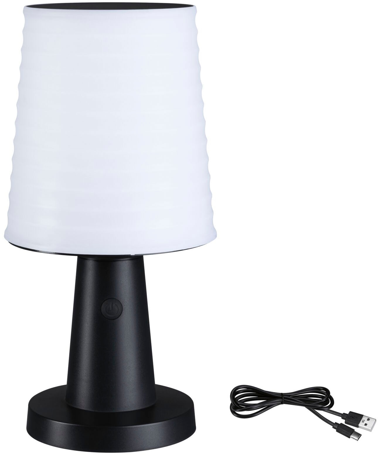 Paulmann LED Tischleuchte »Solar LED Tischleuchte Ilanga IP44 2700K 125lm Anthrazit« LED-Modul 1 Stk. Warmweiß mehrere Helligkeitsstufen, Dimmer, Ein-/Ausschalter