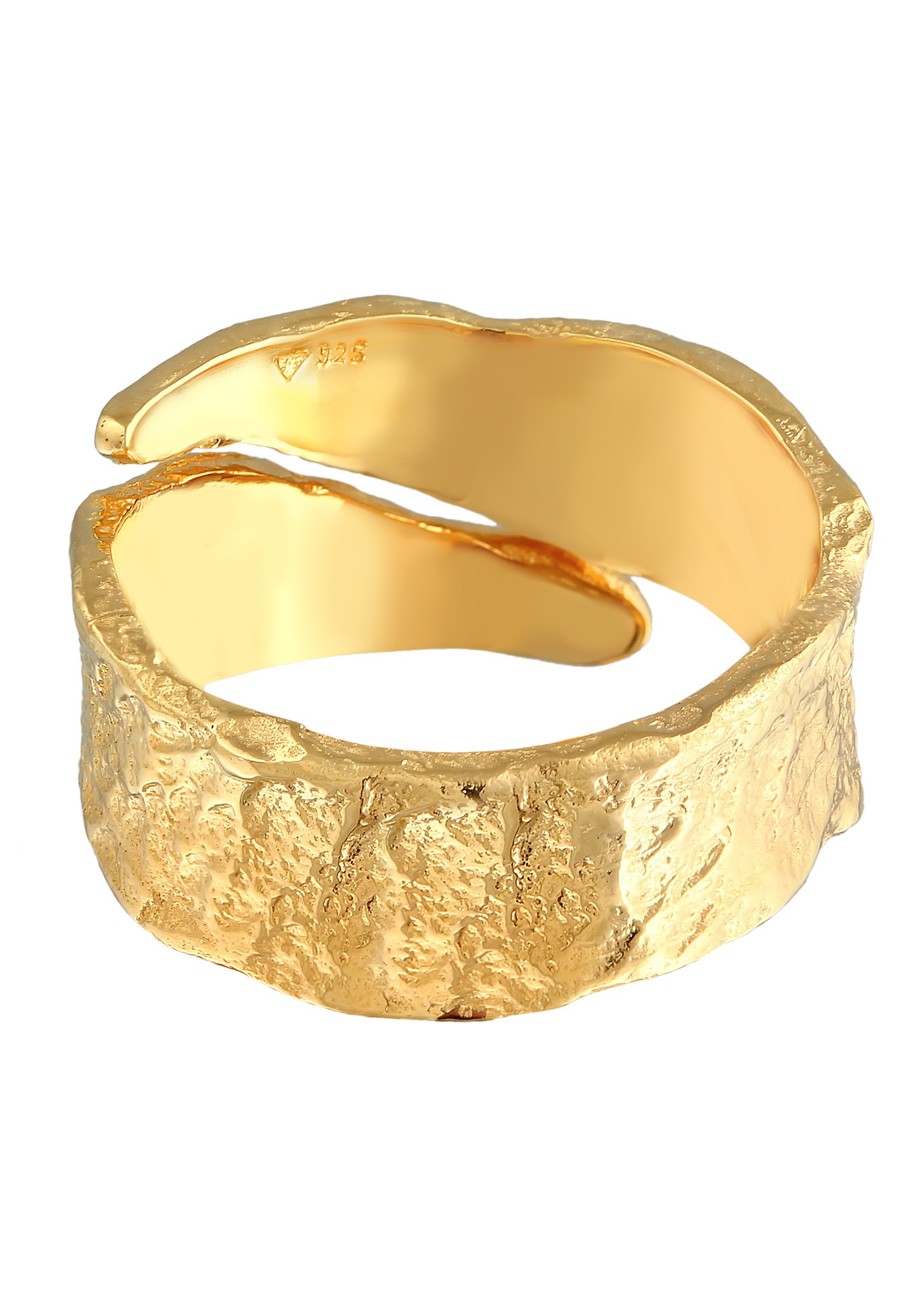 Kuzzoi Silberring »Ring Bandring Struktur Used Look 925 Silber«