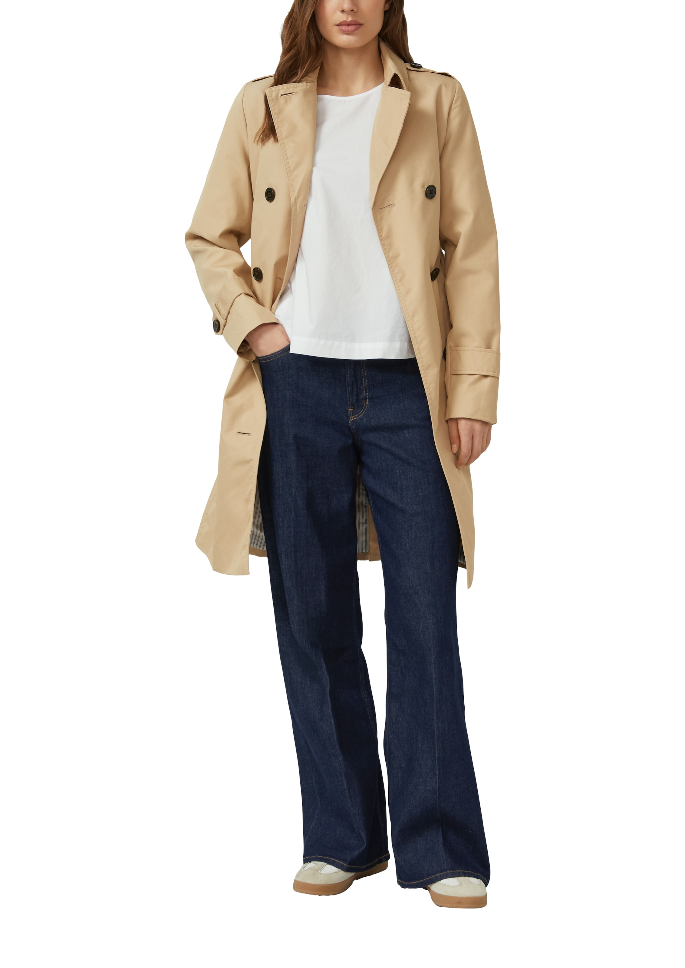 s.Oliver Schlupfbluse mit weitem Hallbarm und Knopfvershcluss