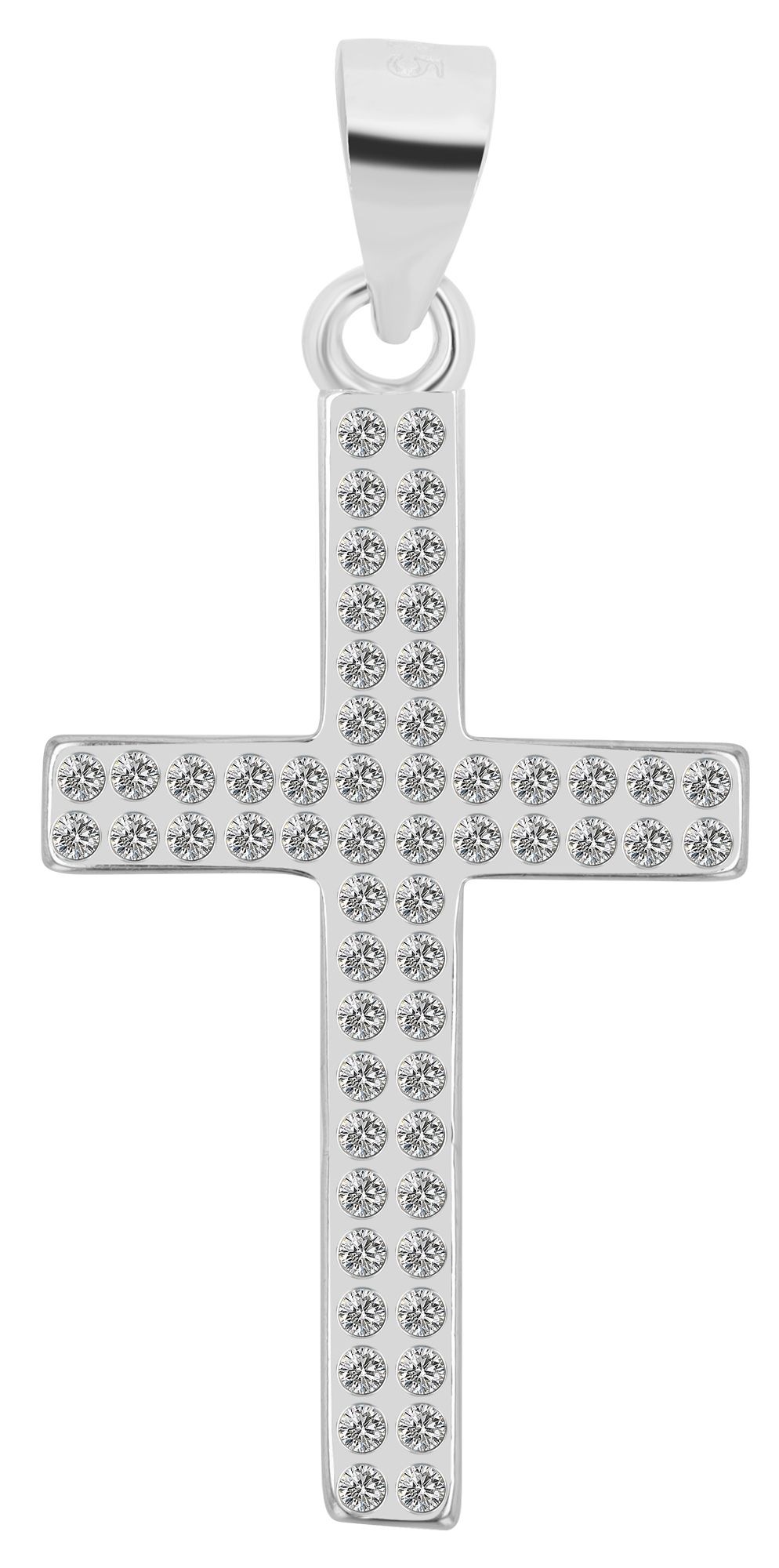 Adelia´s Kreuzanhänger »Damen Anhänger ¿ Kreuz Kreuzanhänger aus 925 Silber mit Zirkonia«