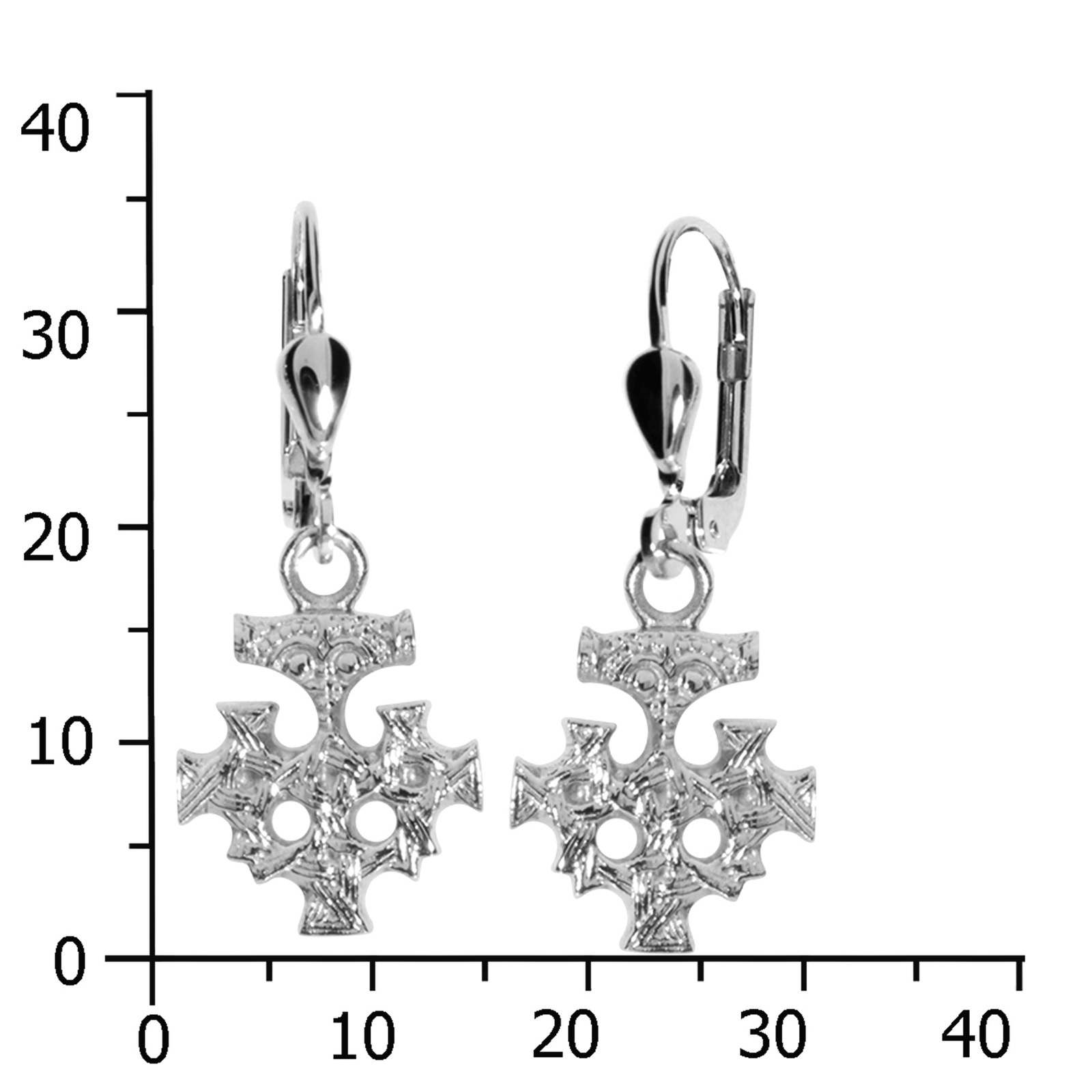 OSTSEE-SCHMUCK Paar Ohrhänger »- Hiddensee 15 x 13 mm - Silber 925/000 -,«