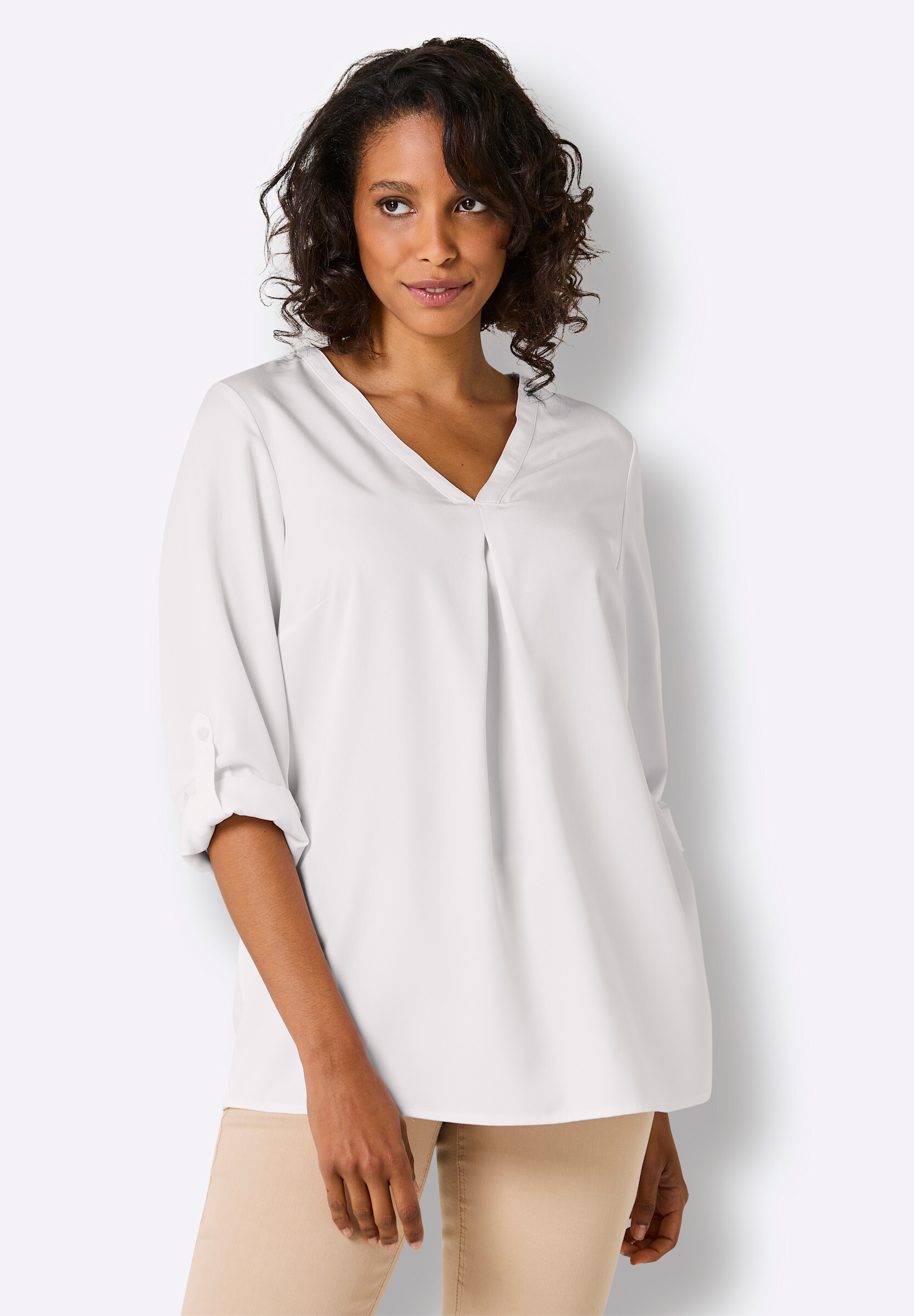 creation L Schlupfbluse »Modal-Bluse Longbluse mit seidig-mattem Glanz«