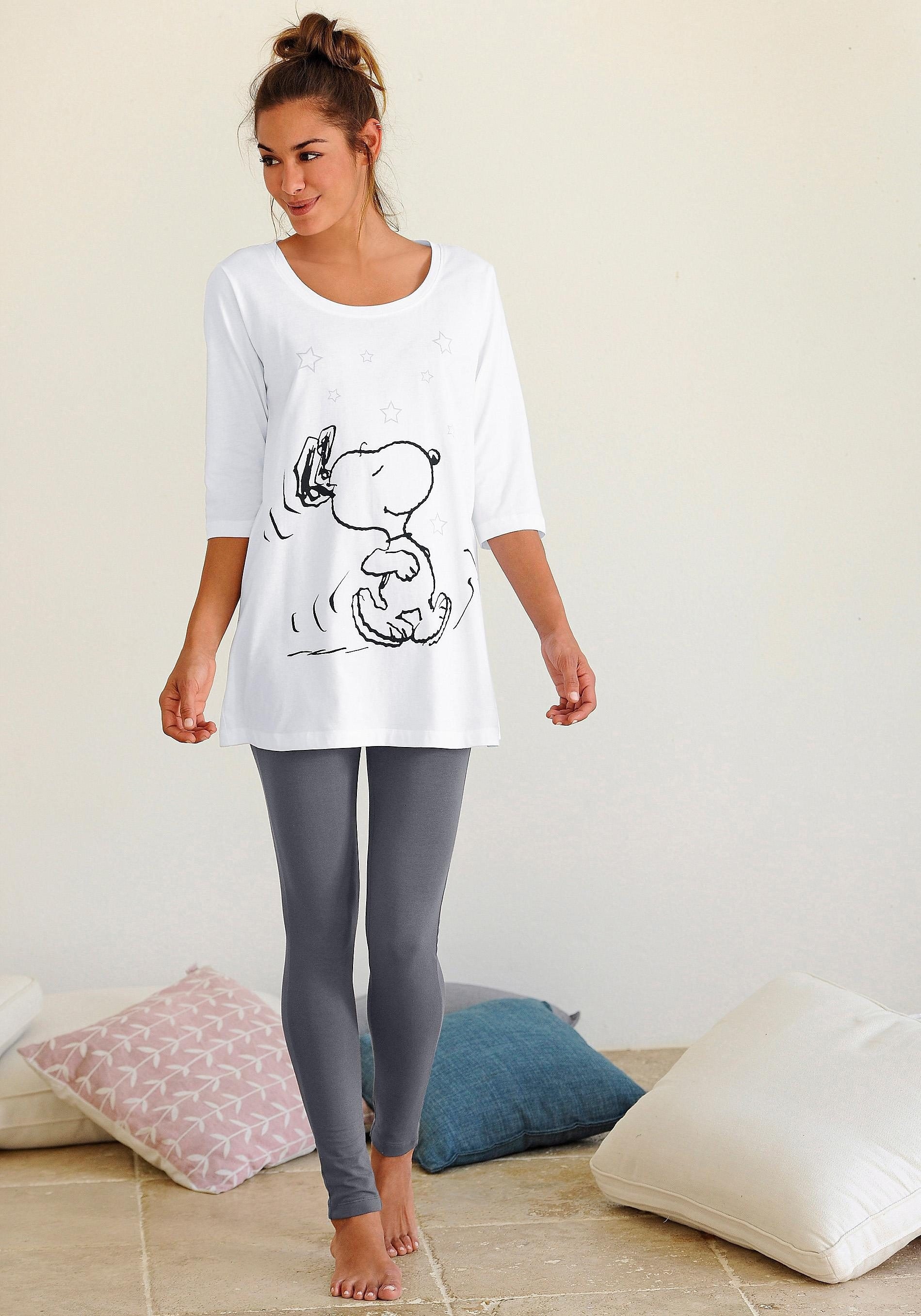 Damen Pyjama mit Snoopy-Motiv