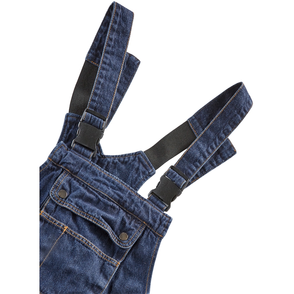 Northern Country Latzhose »Worker Jeans«, (aus 100% Baumwolle, robuster Jeansstoff, comfort fit), mit dehnbarem Bund, 11 Taschen, strapazierfähig und langlebig