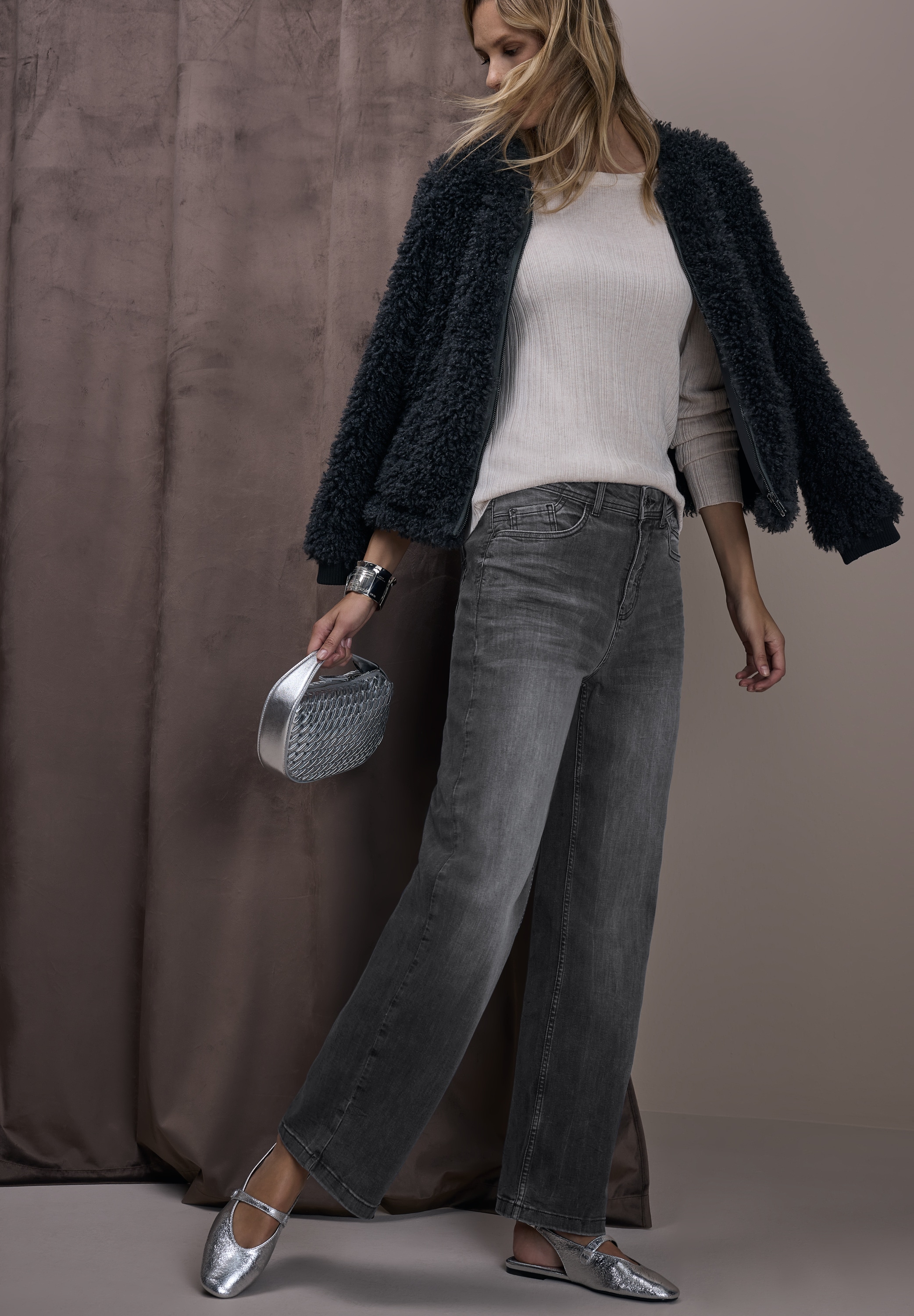 STREET ONE 5-Pocket-Jeans »Style Wide Leg« Wide Leg mit Stretch
