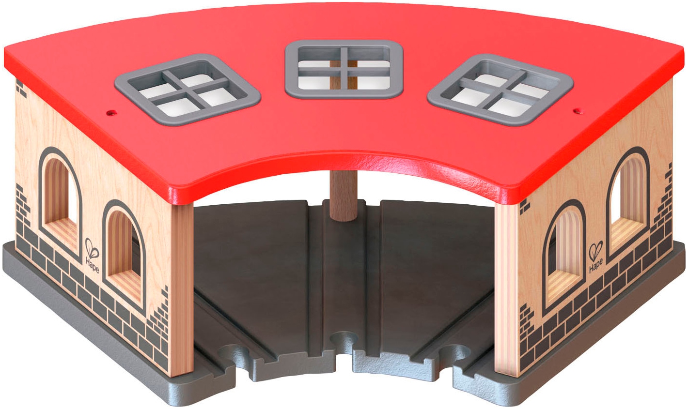 Hape Spielzeugeisenbahn-Gebäude »Großer Lokschuppen«