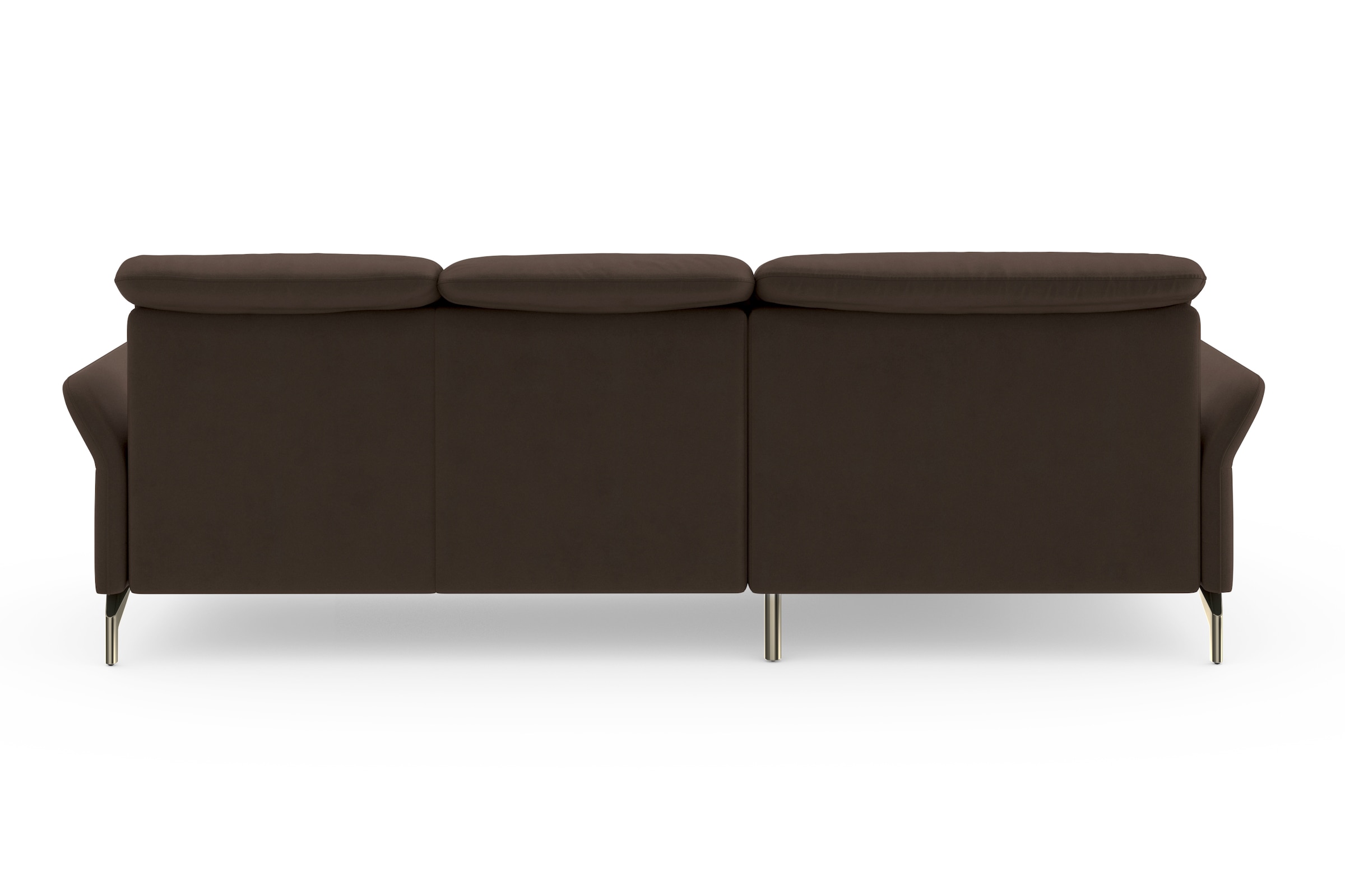 sit&more Ecksofa »Fashion L-Form« wahlweise mit Kopfteilverstellung, Vorziehsitz, motorisch, Nickelfüße